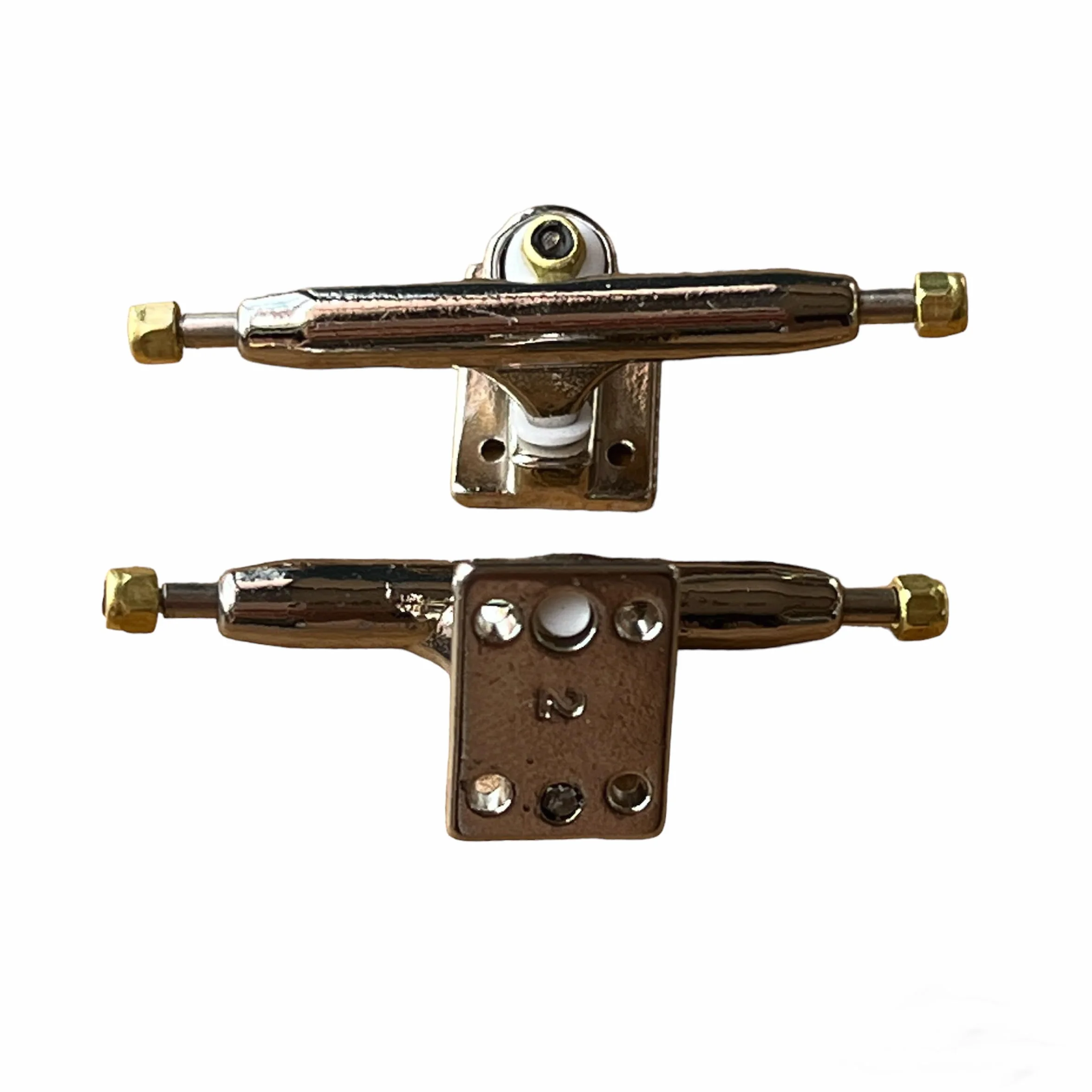 LEEFAI Pro Fingerboard Trucks mini Finger Deskorolka osie 4.0-Regular Kingpin Upgraded v2 płyta bazowa z płytą bazową kolor i rozmiar (36 mm, srebrna)