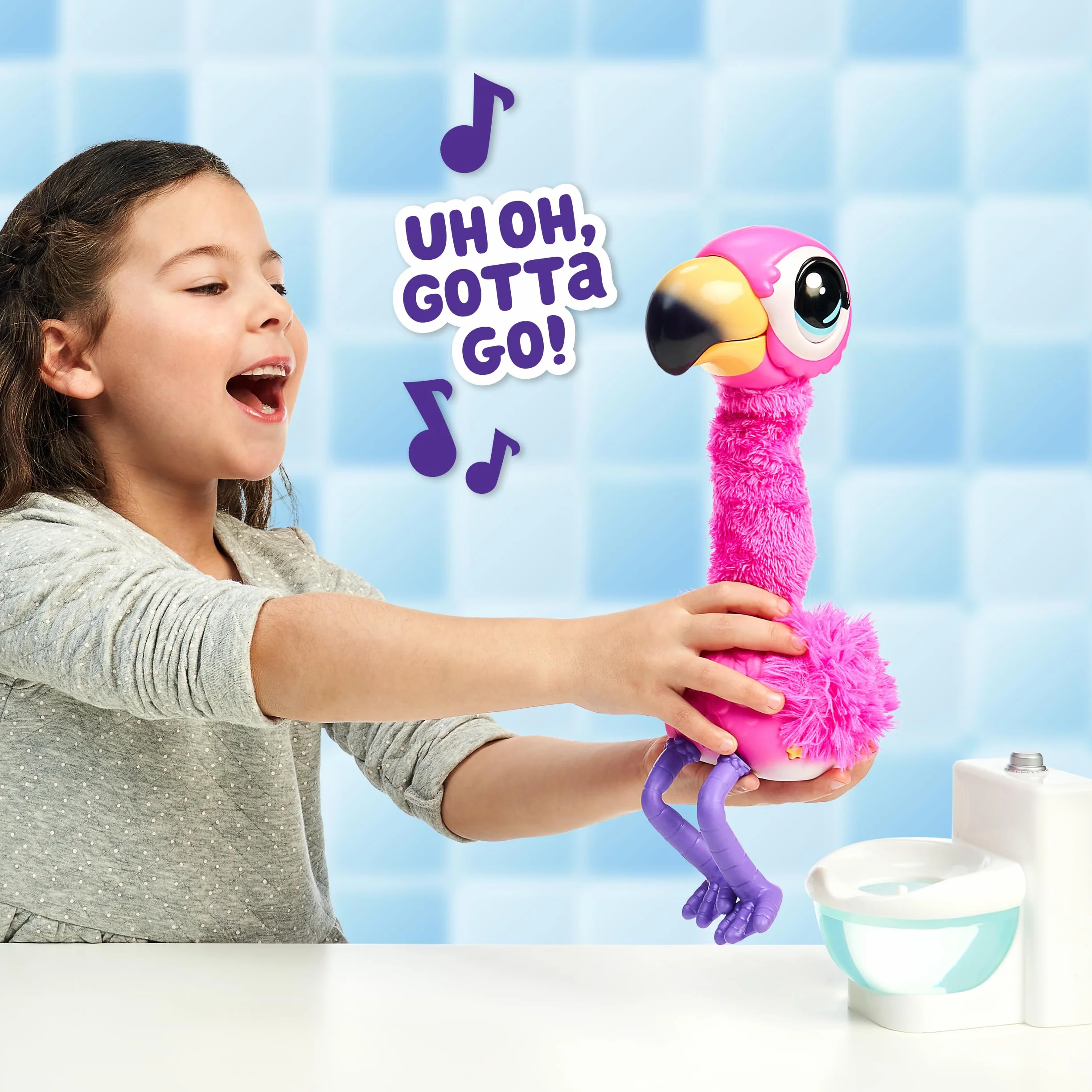 Little Live Pets - Gotta Go Pink Flaming - interaktywna i elektroniczna zabawka, 4+.