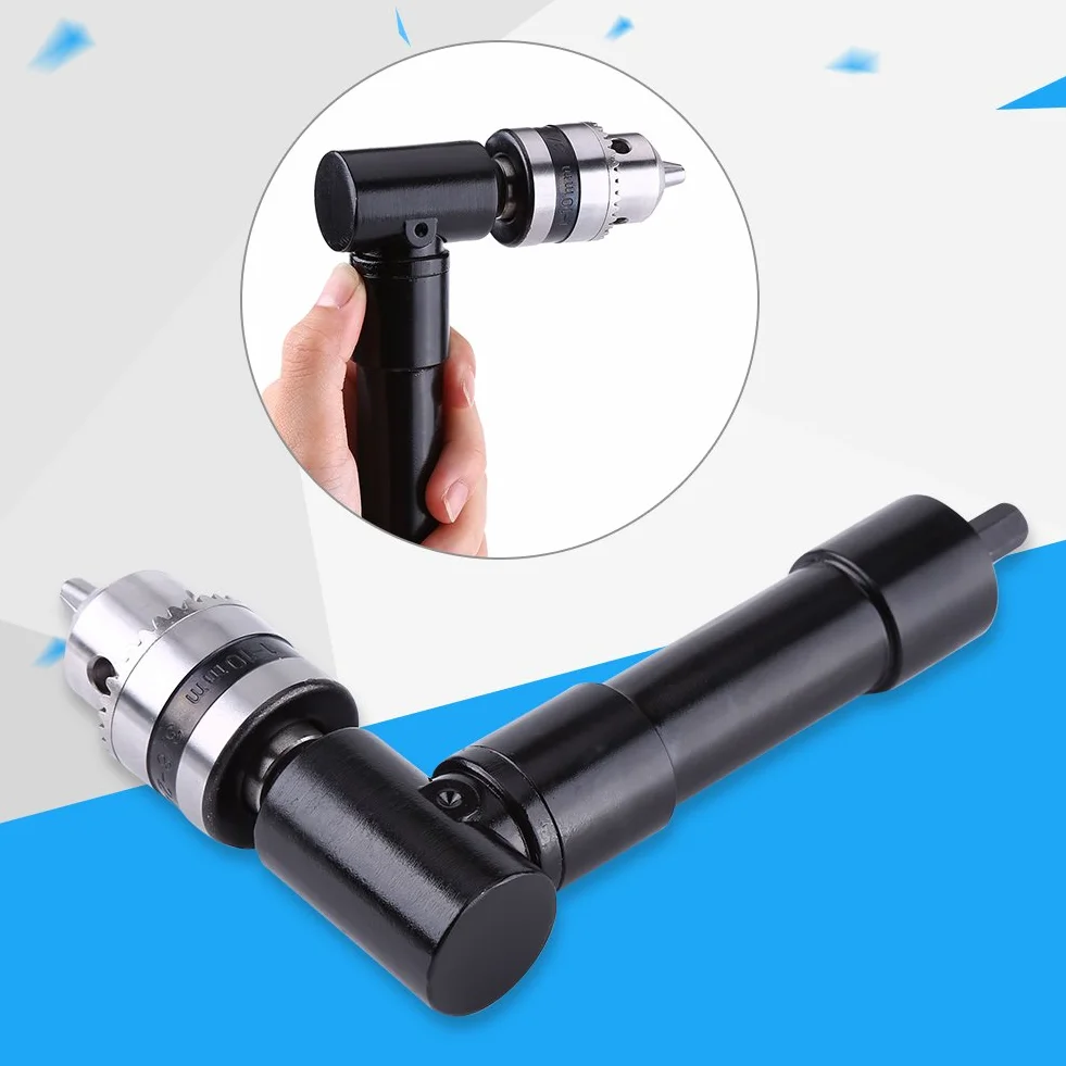 Adapter uchwytu wiertarskiego z prawym kątem, Jectse 90 stopni kąt 8 mm, trzpień sześciokątny, Power Elektryczna głowica do wiertarki kątowej z szybkomocującym uchwytem wiertarskim