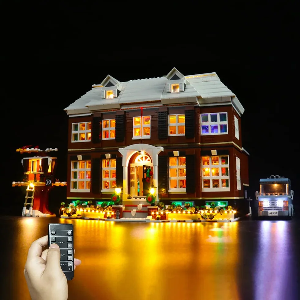 Zestaw świateł LED do Lego Home Alone, zdalne sterowanie dekoracyjne oświetlenie do Lego 21330 ekskluzywny zestaw kolekcjonerski