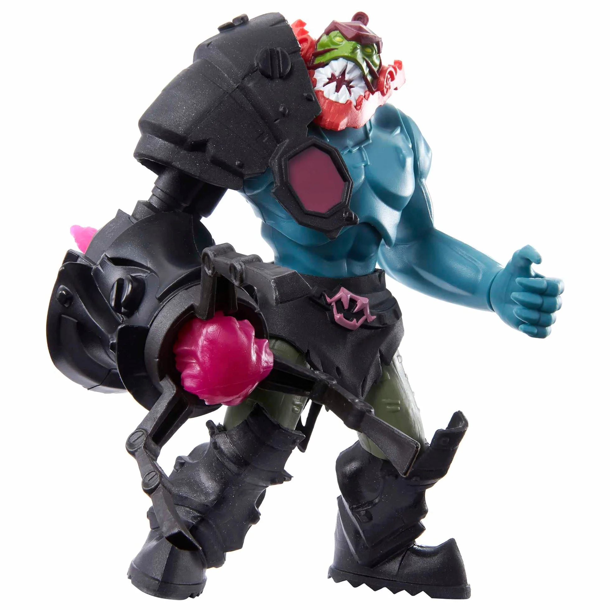 He-Man i władcy wszechświata Żelaznoszczęki Figurka podstawowa z ruchomymi punktami + akcesorium, inspirowana serialem animowanym, prezent dla dzieci od 4 roku życia, HBL69