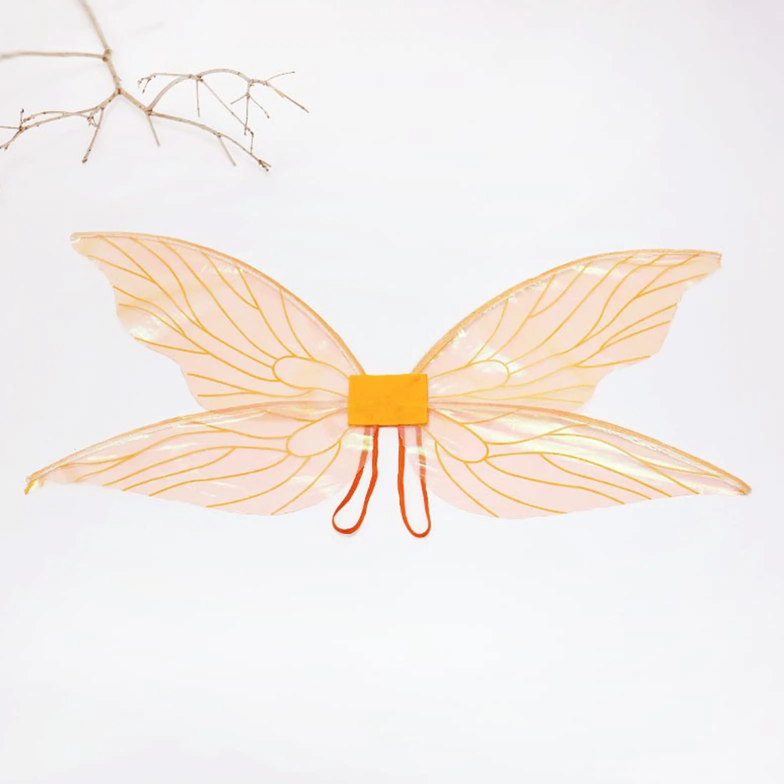 Fairy Wings For Girls, Girls Butterfly Wings Fairy Wings Sparkling Sheer Angel Wings, Dress Up Musujące Fairy Wings Sheer Wings Fairy Costumes For Birthday Party Halloween Game Favor(Pomarańczowy)
