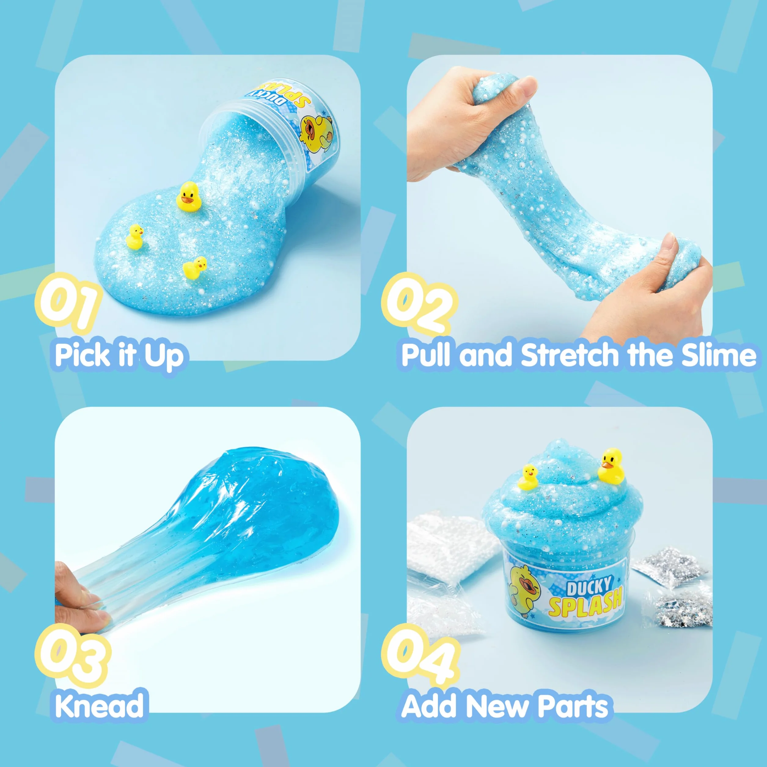 JOYIN Bubblebath Duck Butter Slime Party Favors, wypełniacze do torebek imprezowych dla dzieci, prezenty urodzinowe dla dziewcząt i chłopców