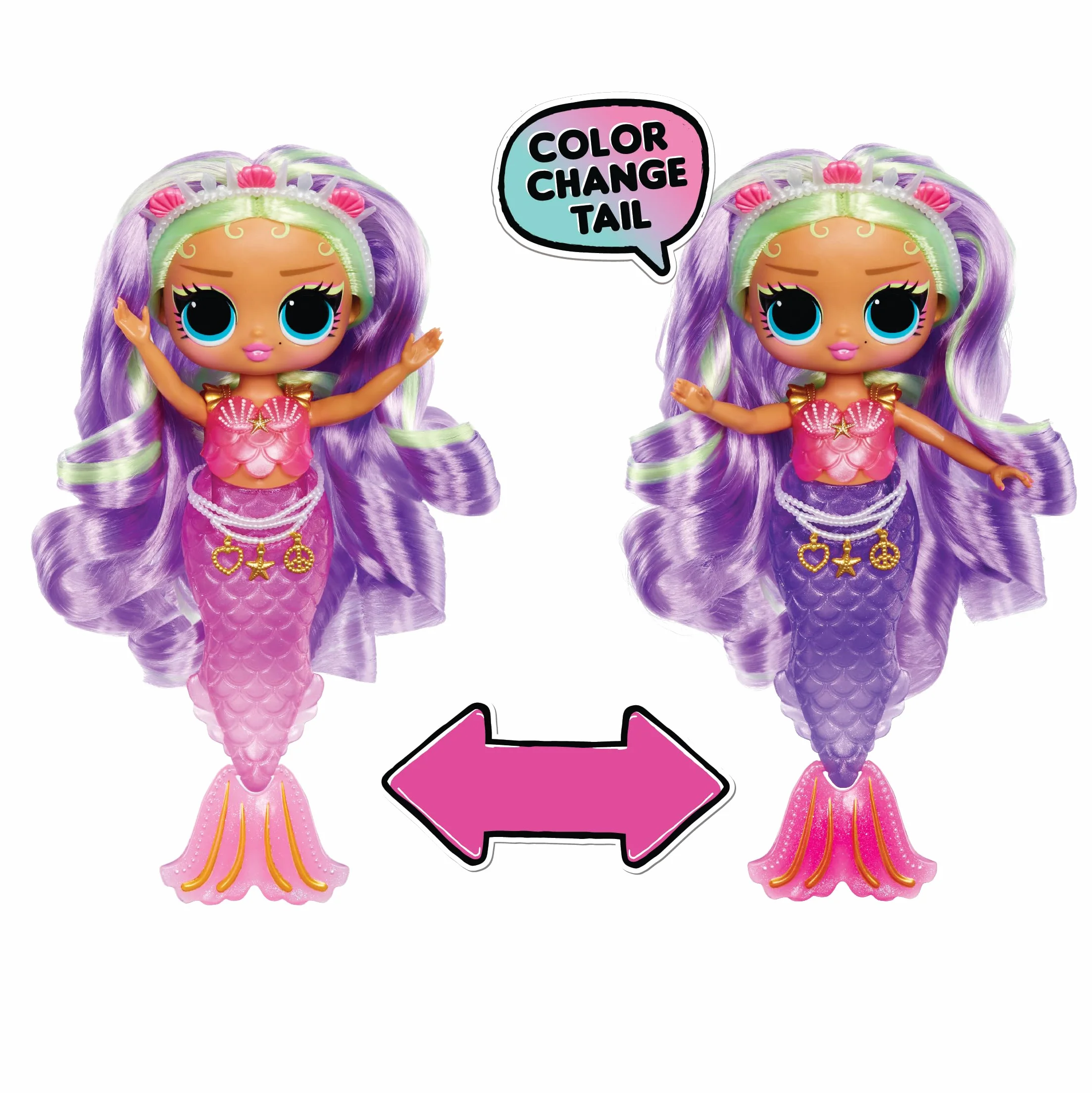 L.O.L. Surprise! Tweens - Mermaid Cleo Clove - Modna Lalka ze Zmieniającym Kolor Ogonem, Ruchomą Płetwą i Pięknymi Akcesoriami - Zabawki dla Dzieci i Kolekcjonerów powyżej 4 Lat