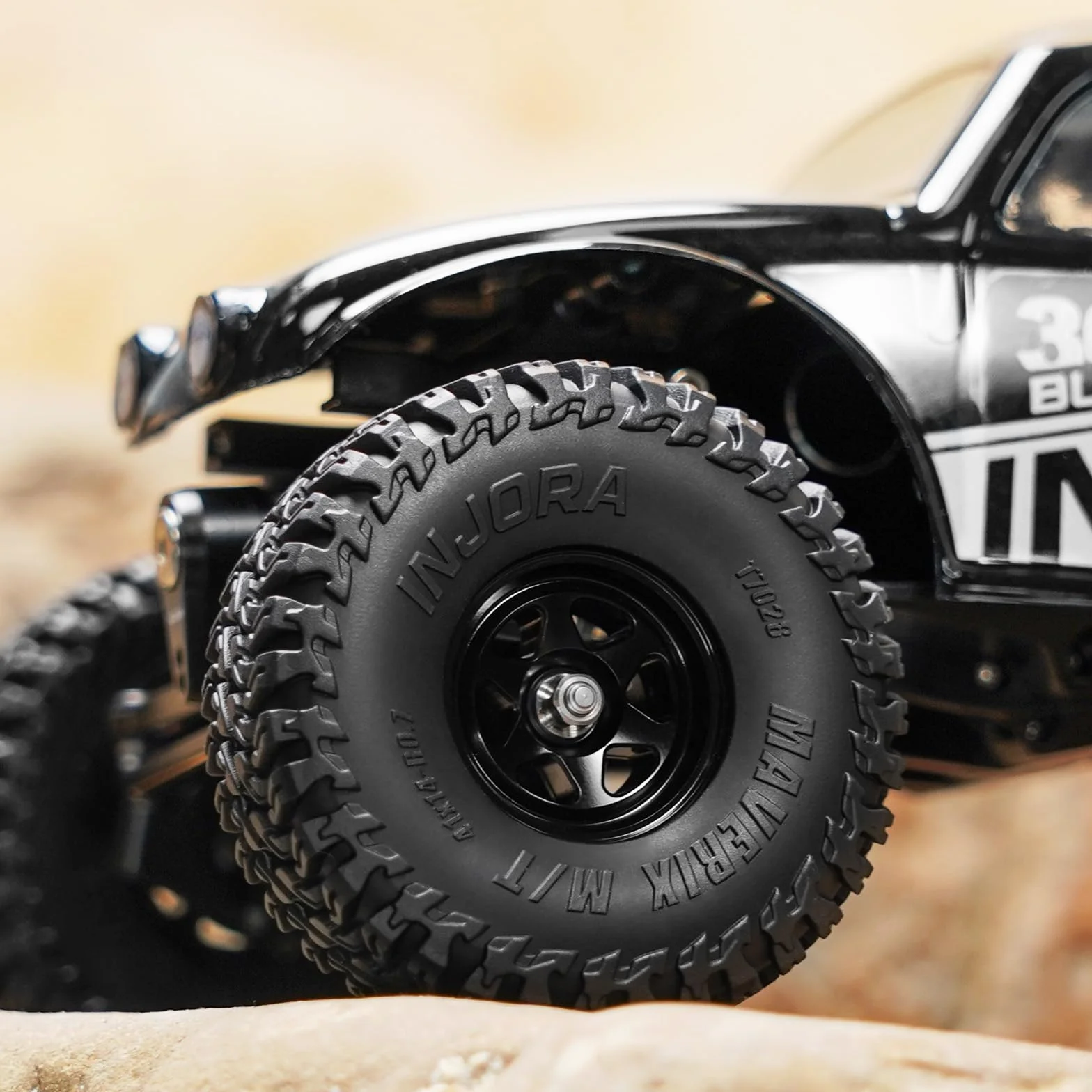 INJORA 41 * 14 mm 0,7" MAVERIX M/T opony do 1/30 Axial SCX30 (T7028)
