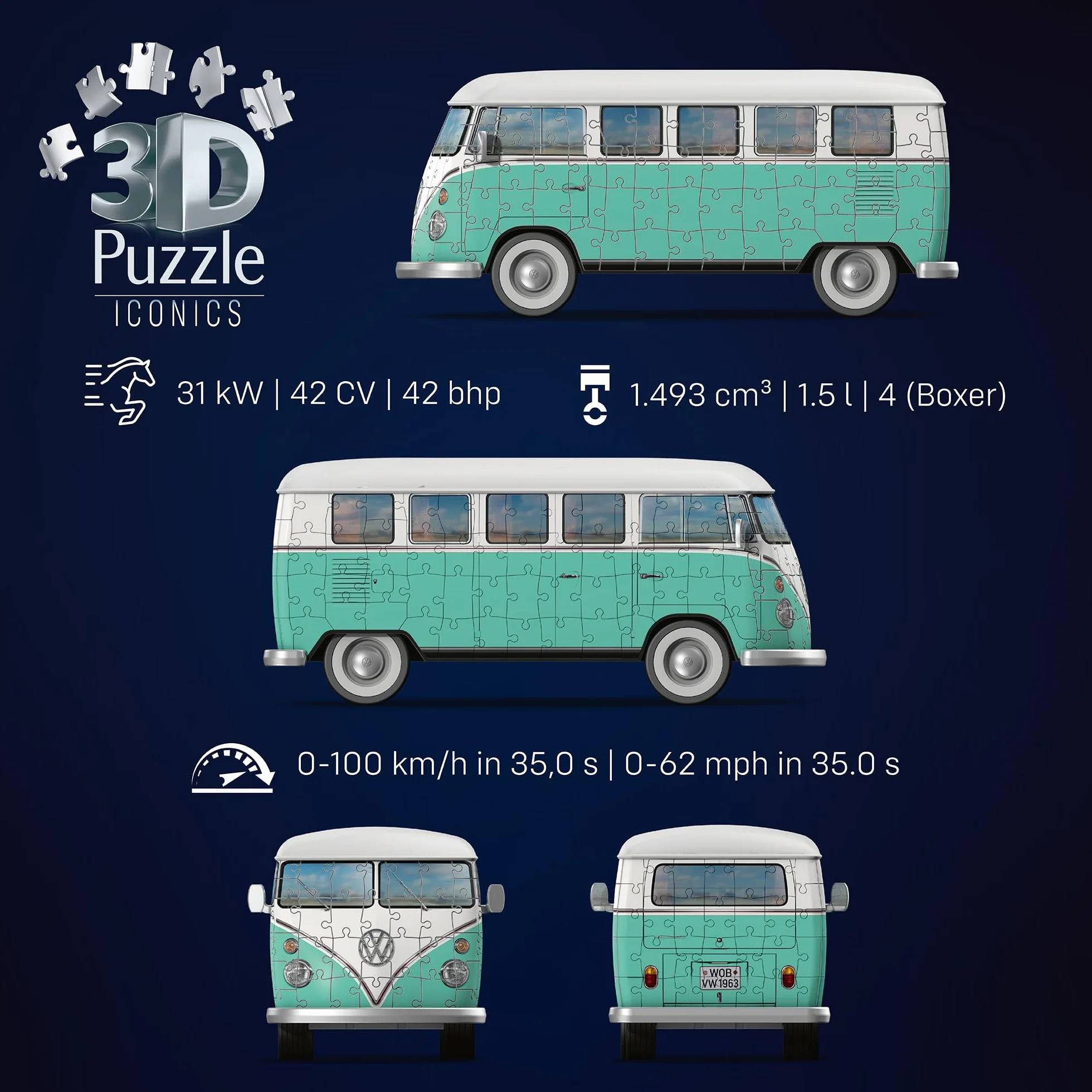 Ravensburger Puzzle 3D Iconics Volkswagen T1