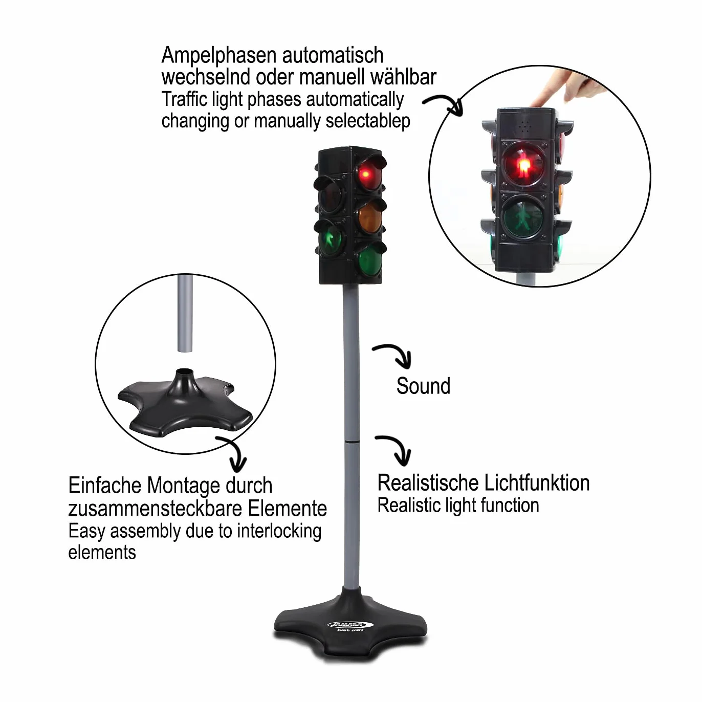 Jamara Feu de signalisation Grand/Traffic Light-Grand