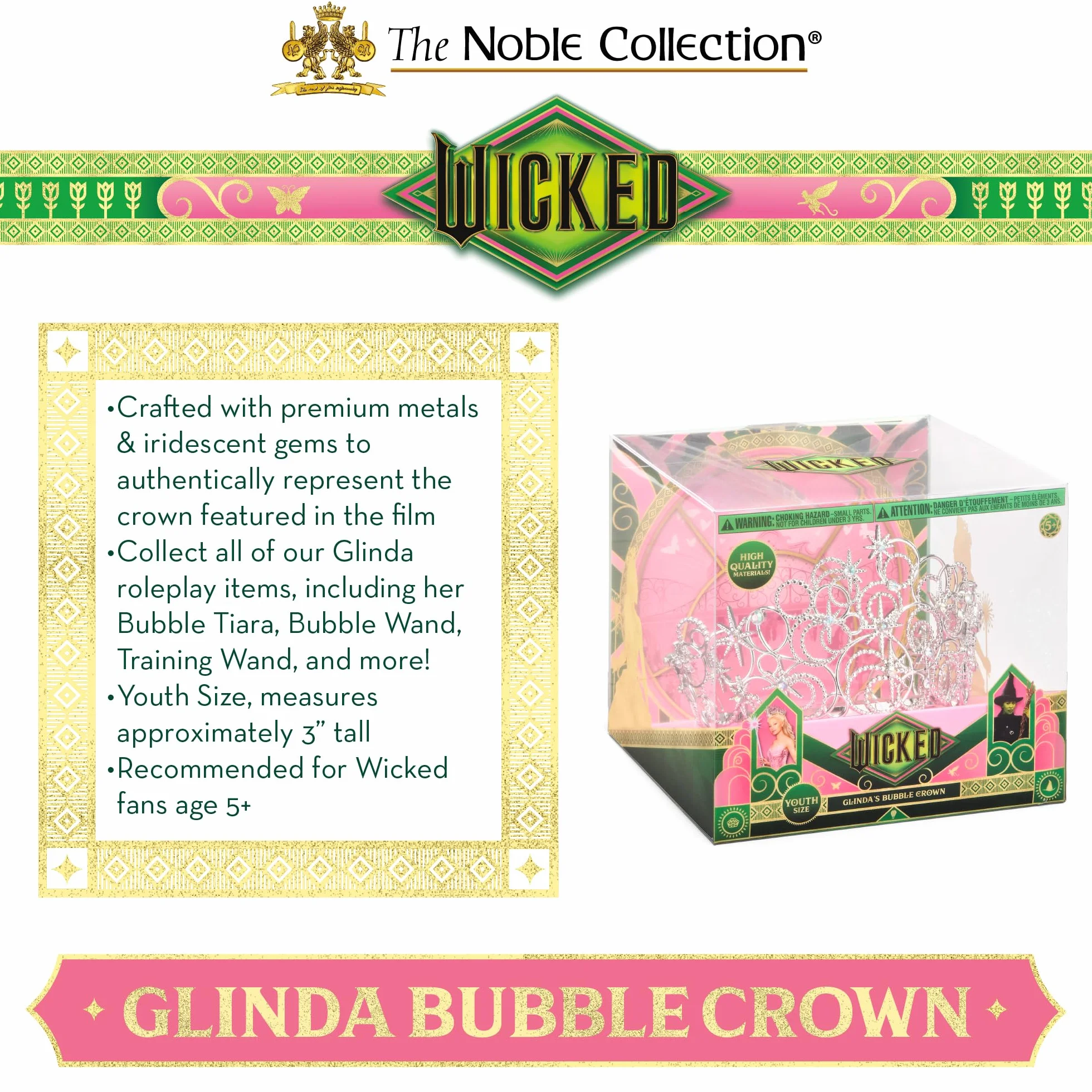 Wicked. Korona z bąbelków Glinda. The Noble Collection