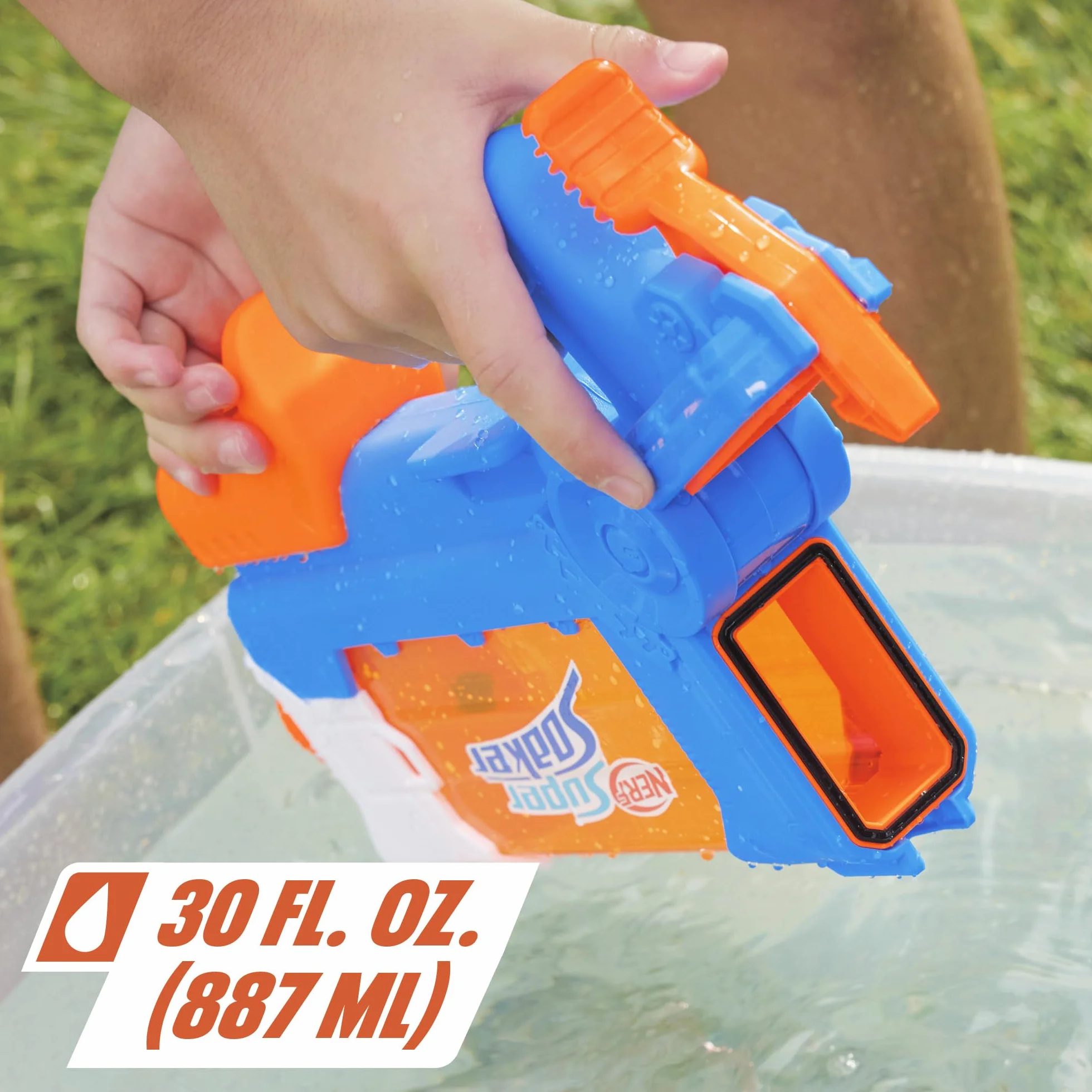 NERF Super Soaker Flip Fill Wyrzutnia wodna 887 ml, 4 style polewania