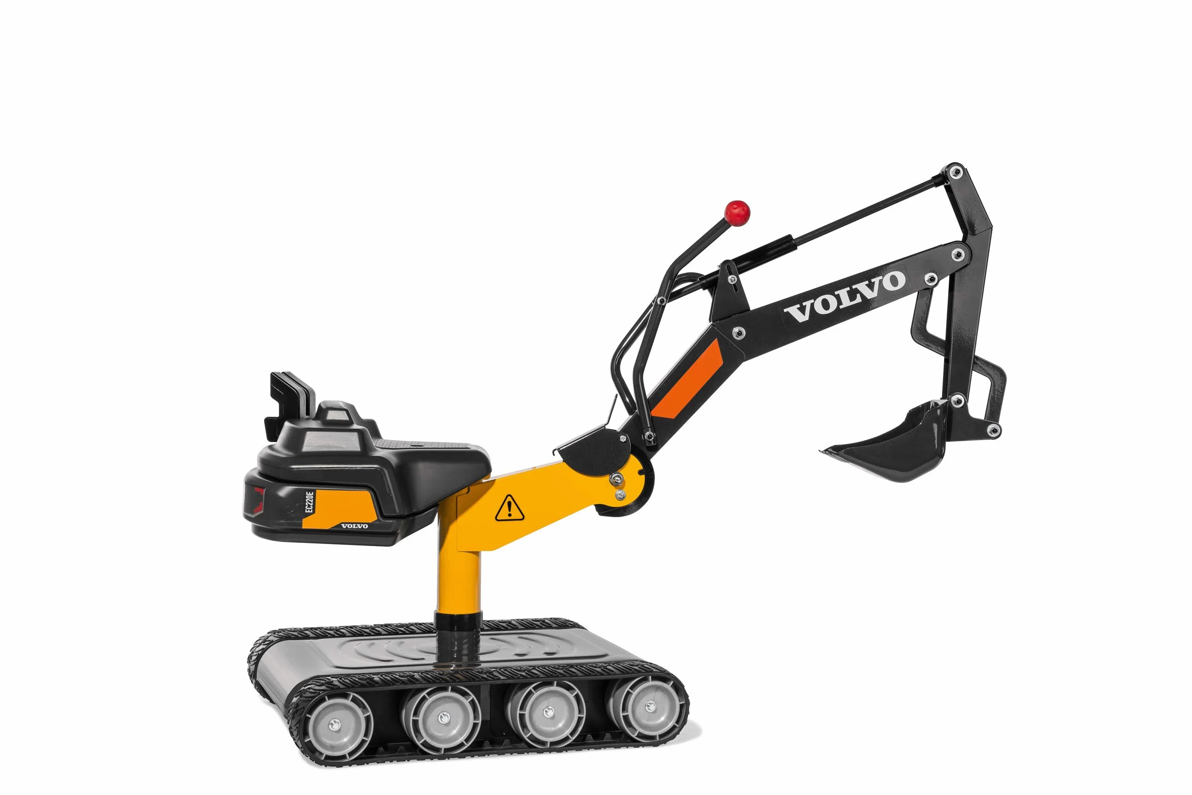 Rolly Toys RollyDigger XL Volvo koparka do siedzenia (zabawka do piasku, kolor czarny/żółty, dla dzieci w wieku 3-8 lat) 513222