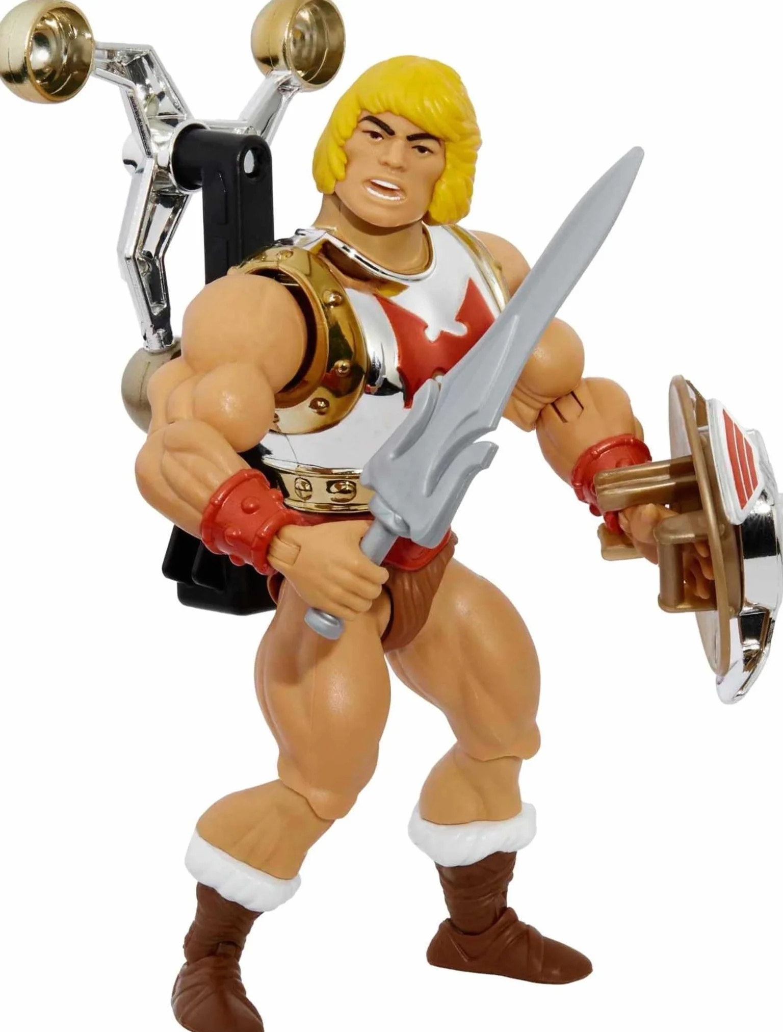 Masters of the Universe Origins He-Man Supercios Figurka Deluxe (ok 14 cm) do zabawy i kolekcjonowania, prezent dla dzieci od 6 roku życia i dorosłych kolekcjonerów, HDT22