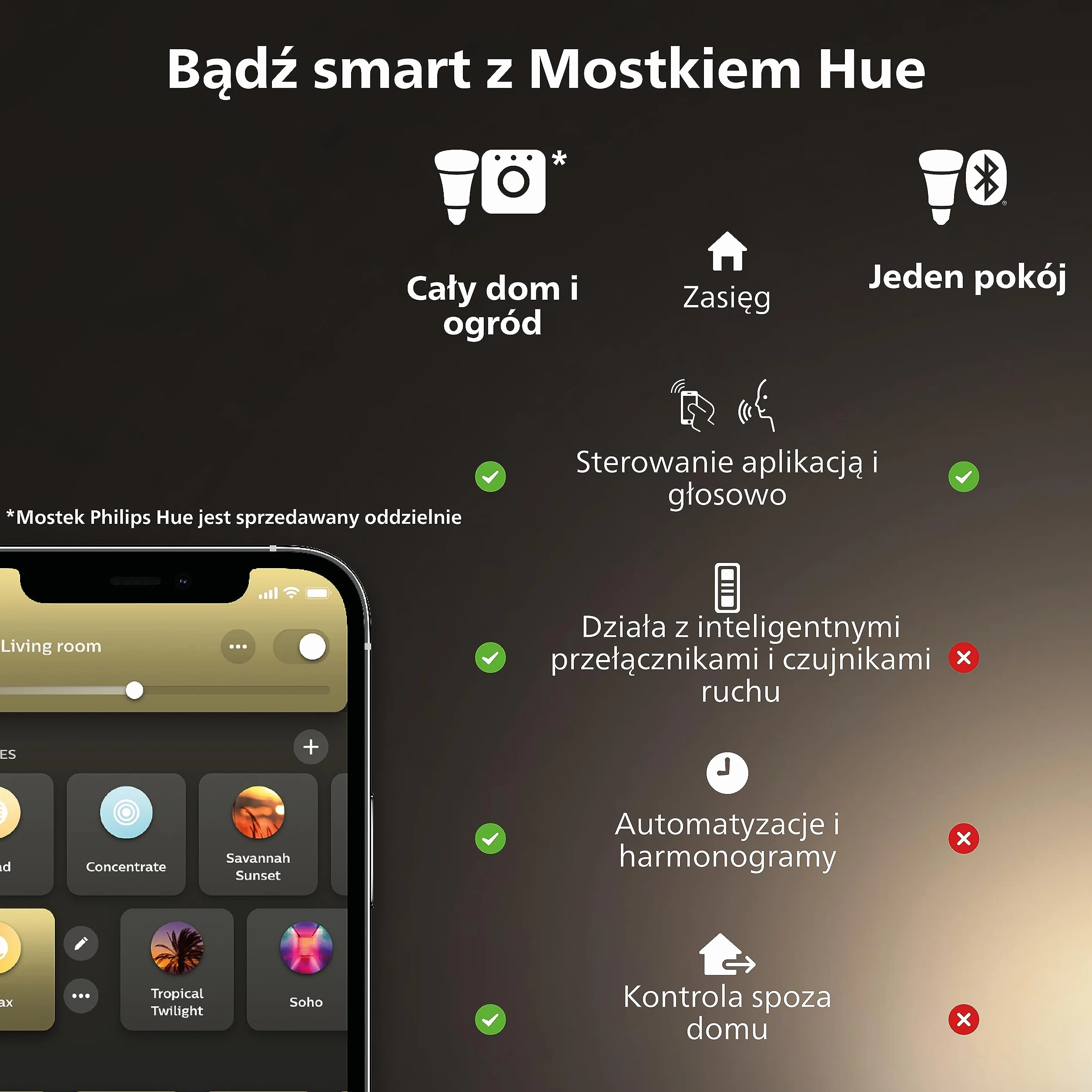 Philips Hue Play Taśma LED, 65 cali, Pasek LED Gradient 16mln Kolorów, Taśma ledowa Smart LED do Podświetlenia TV i Gamingu