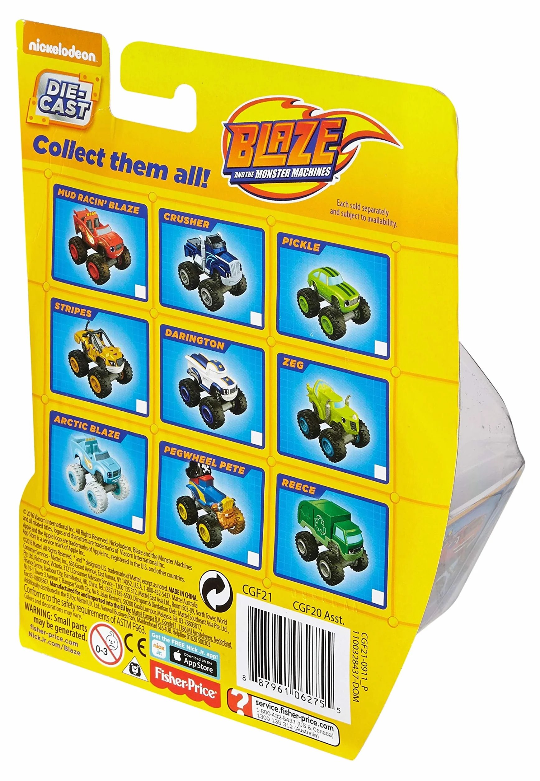 Fisher Price Nickelodeon Blaze and the Monster Machines CGF21 900 CGF20 Multi-Colour