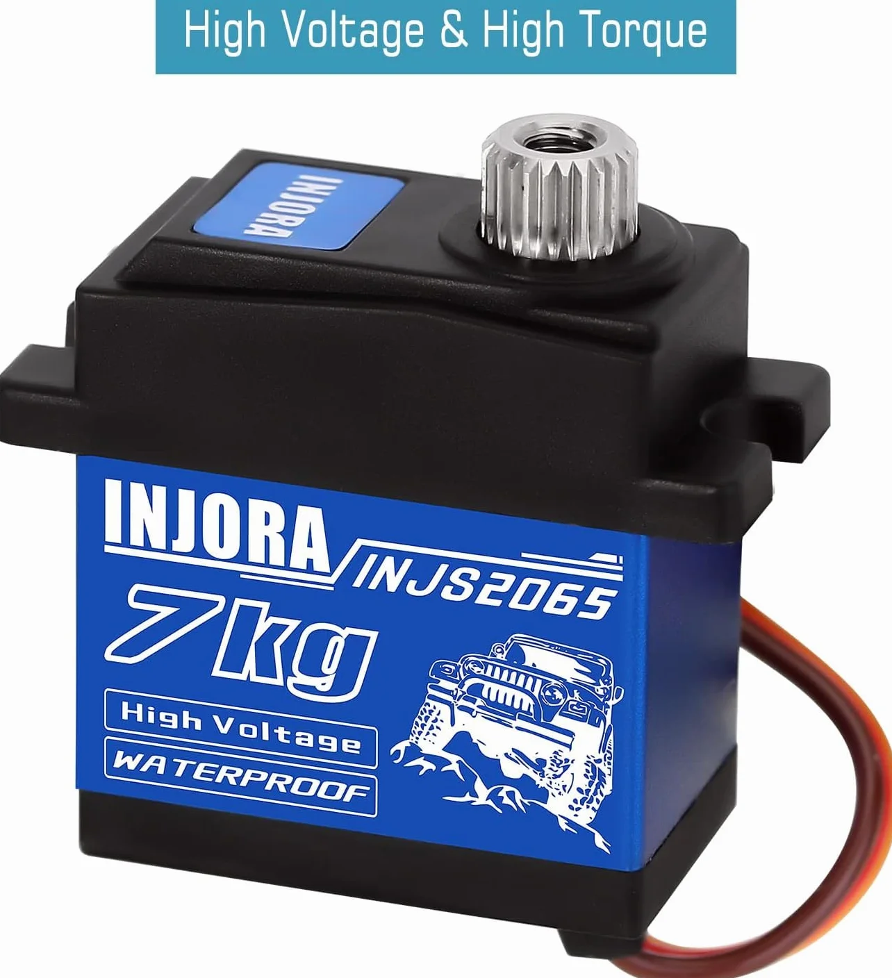 INJORA 7 kg wodoodporne serwo 2065 z uchwytem i ramieniem do 1/24 Axial SCX24