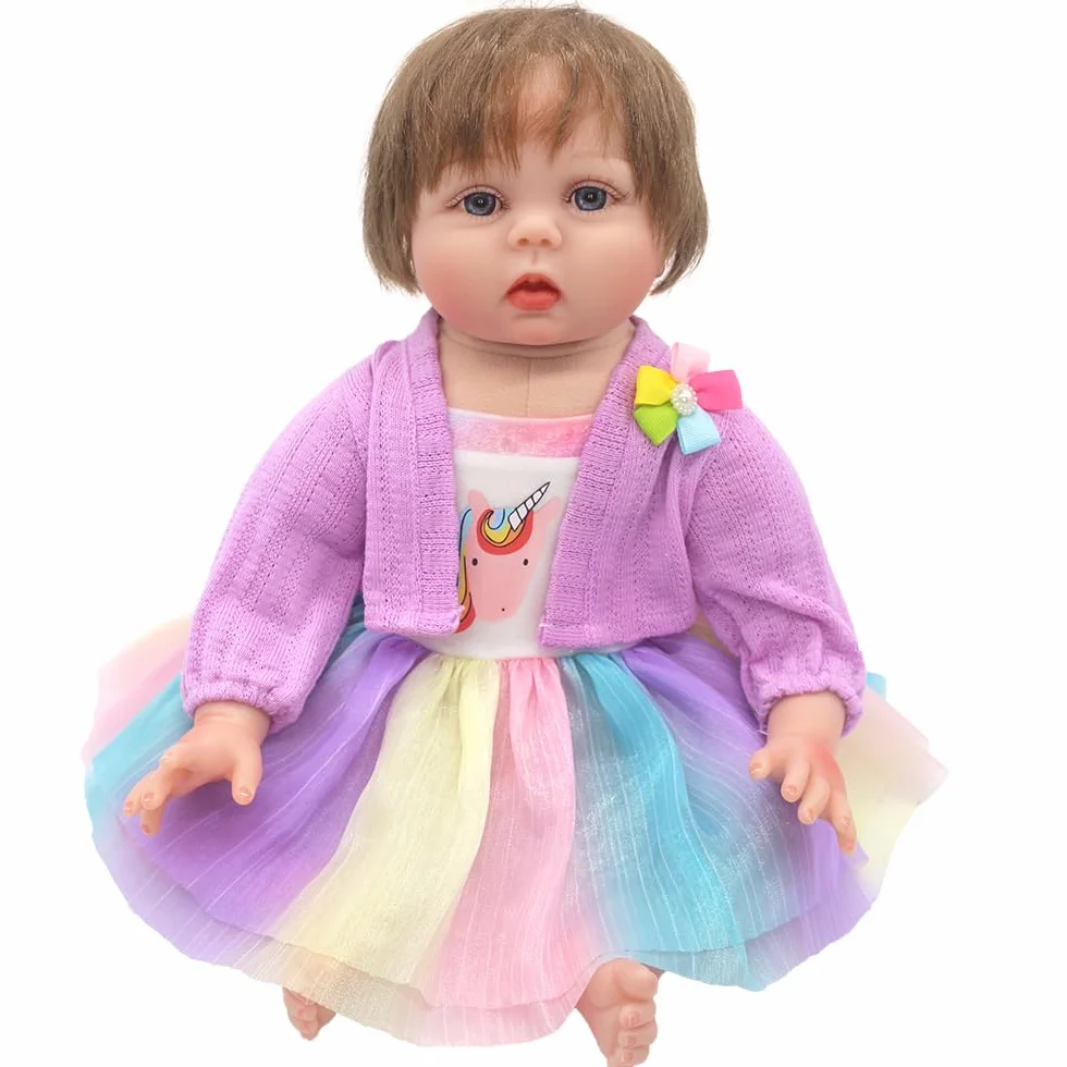 ZWOOS Ubranie dla lalek dla lalek 50-55 cm, sÅ‚odki strój baweÅ‚niany kompatybilny z Reborn i innymi