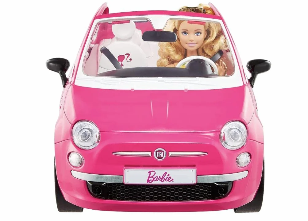 Barbie Fiat 500 Zestaw z Lalką, Wielokolorowy, Od 3 Lat