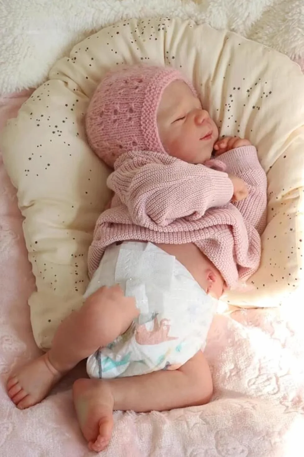 RXDOLL Reborn lalka dla niemowląt, realistyczna, 45 cm, silikonowa, winylowa, do spania, dla dziewcząt, ręcznie wykonana, Real Life dla noworodka, wodoszczelna, miękka, z prezentami do karmienia