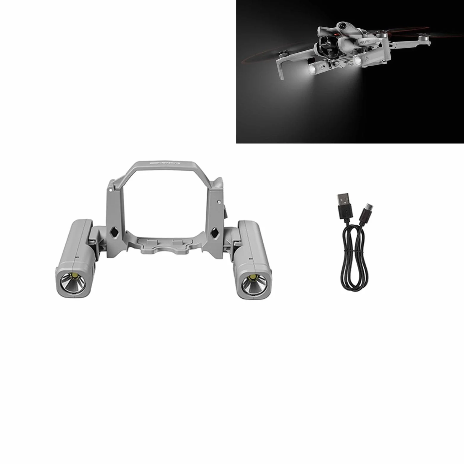 DJI Mini 4 Pro szperacz lampka nocna podwójne światło obrót 360° wiele trybów