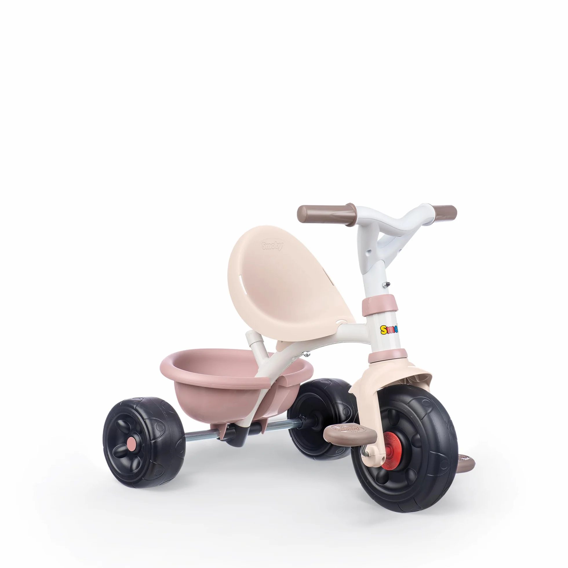 Smoby - Be Fun Pink Tricycle - Regulowana laska dla rodzica do 95 cm i zdejmowana - Pas bezpieczeństwa - Od 15 miesięcy - Wyprodukowano w Hiszpanii