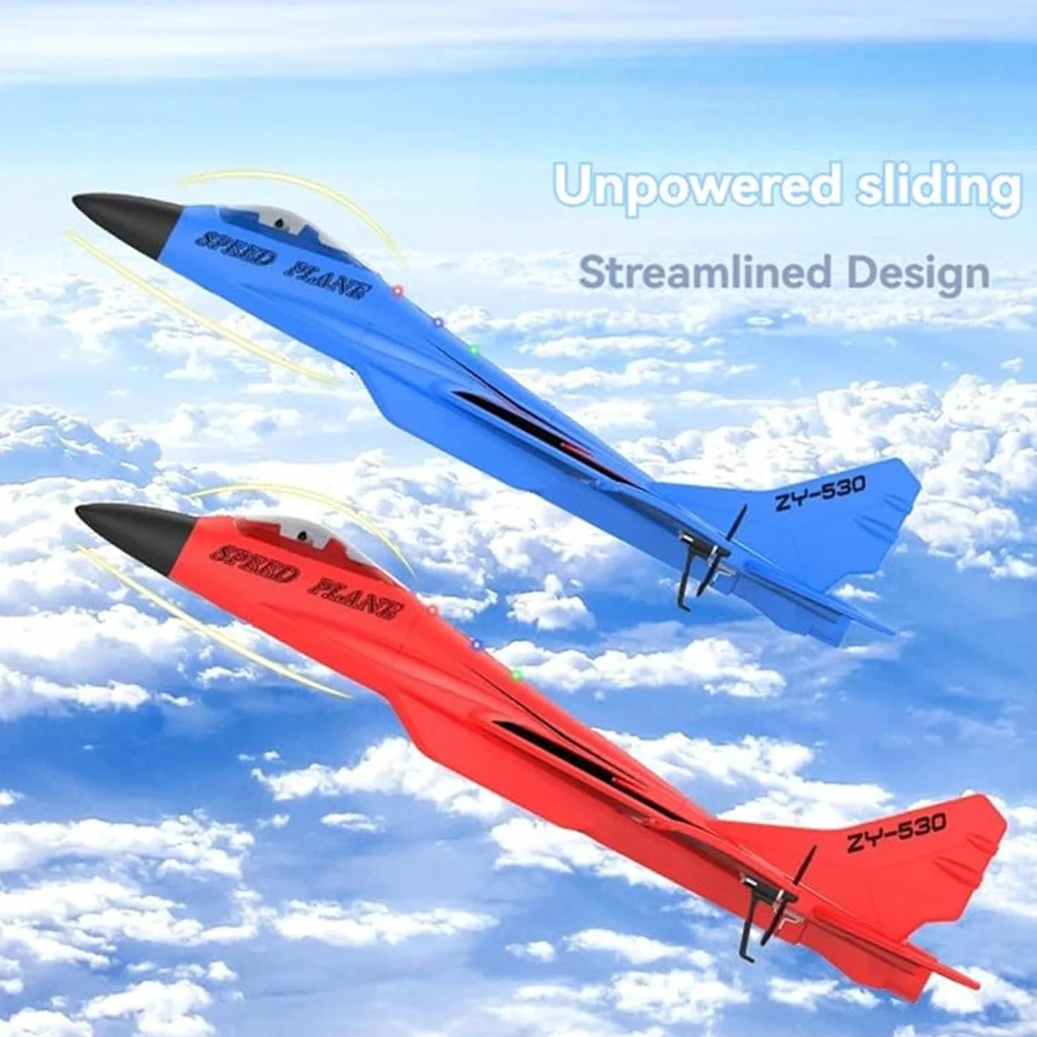 Zy 530 Pro RC Samolot, 2,4 GHz RC pilot zdalnego sterowania modelem samolotu myśliwskiego, RC helikopter z światłami, elektryczne światło 360° Flip pilot zdalnego sterowania samolotem, dla