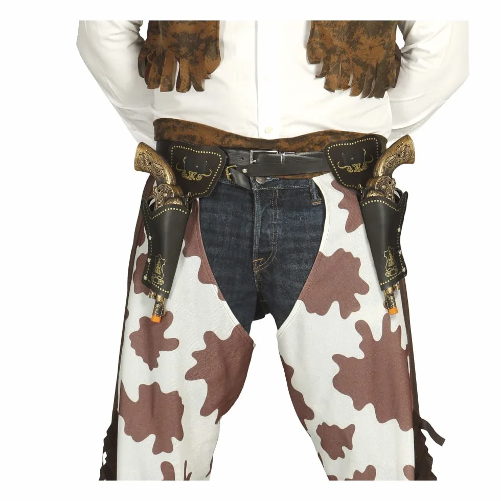 Guirca Fiestas GUI18449 - podwójny uchwyt na pistolet z pistoletem, 29 cm, czarny