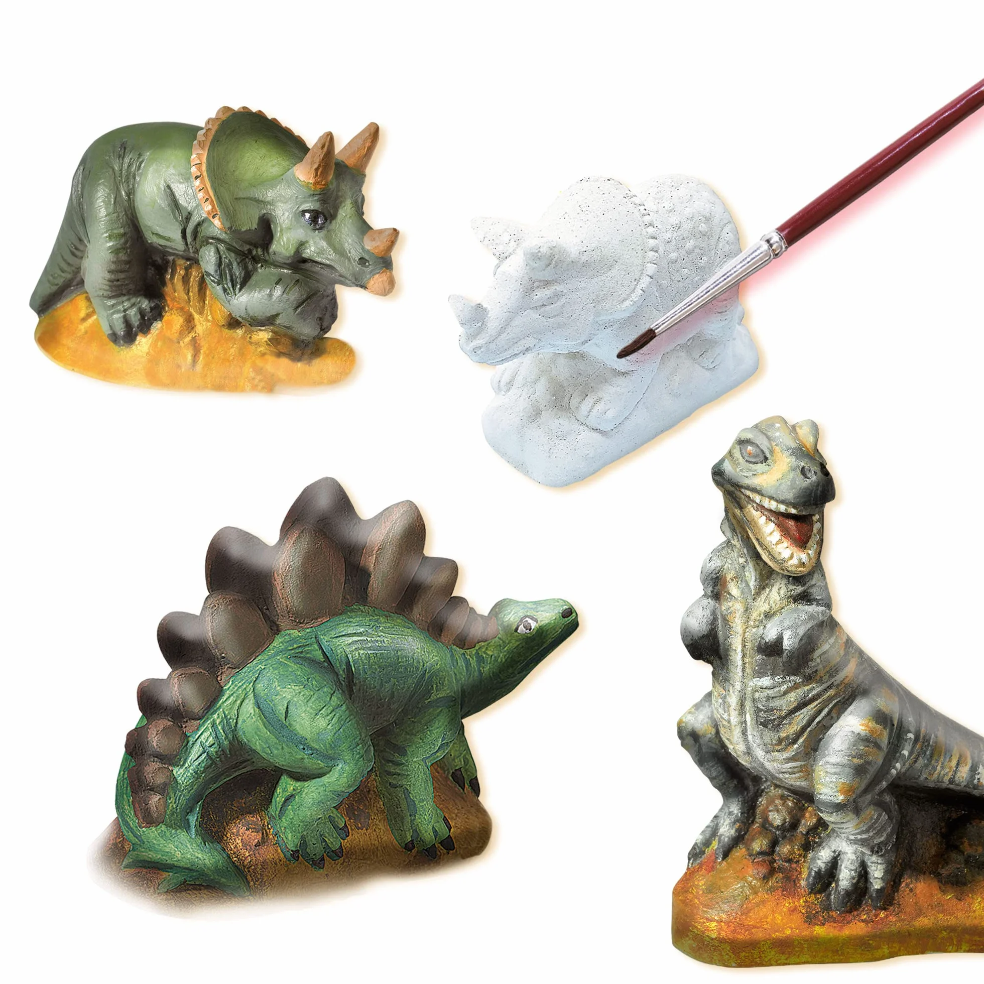 SES Creative SES zestaw do odlewania i malowania dinozaurów, gipsu i malowania, Multi