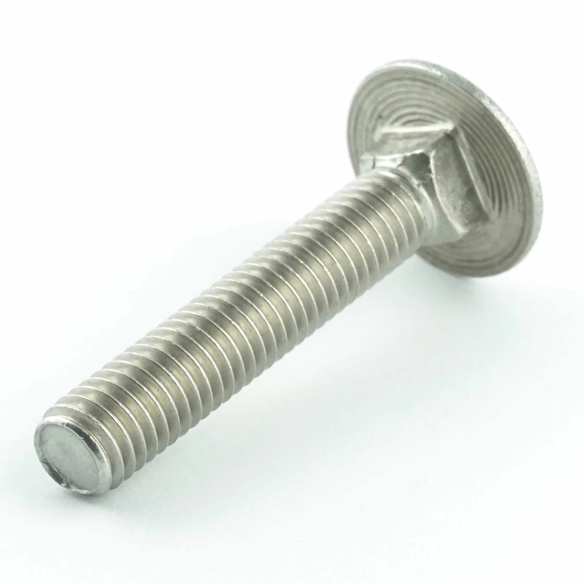 M6 x 110 mm (10 sztuk) śruby zamkowe z nasadką czworokątną - stal szlachetna VA A2 V2A - śruby płaskie okrągłe z gwintem pełnym, nierdzewnym - DIN 603 - ISO 8677 | AGBERG