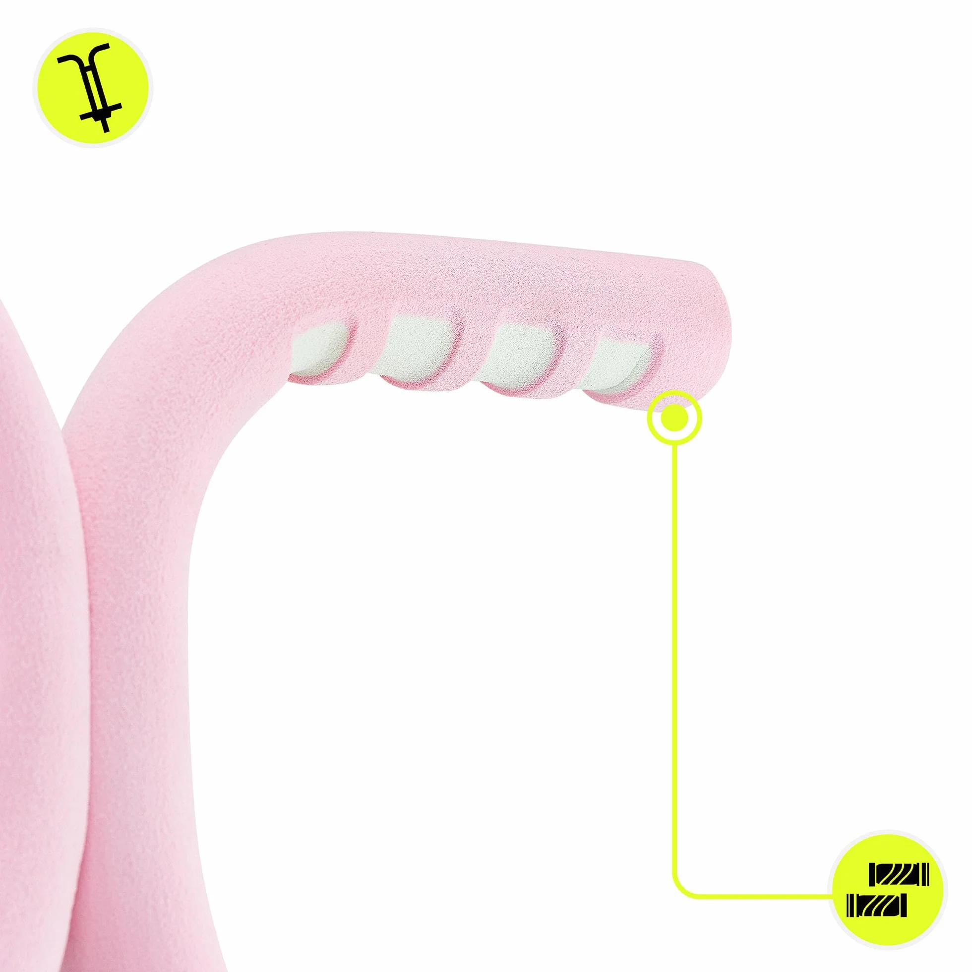 HyperMotion Skoczek POGO dla Dzieci 9–14 Lat, Urządzenie Treningowe do 50 kg, 2,35 kg, System Sprężynowy, Kolor Różowy
