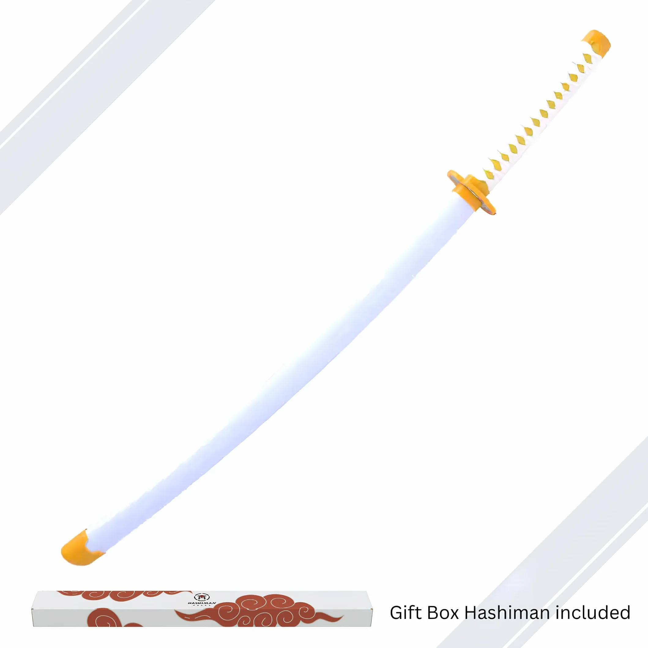 Katana Demon Slayer Drewniany Miecz Replika Mangi Agatsuma Zenitsu z Uchwytem