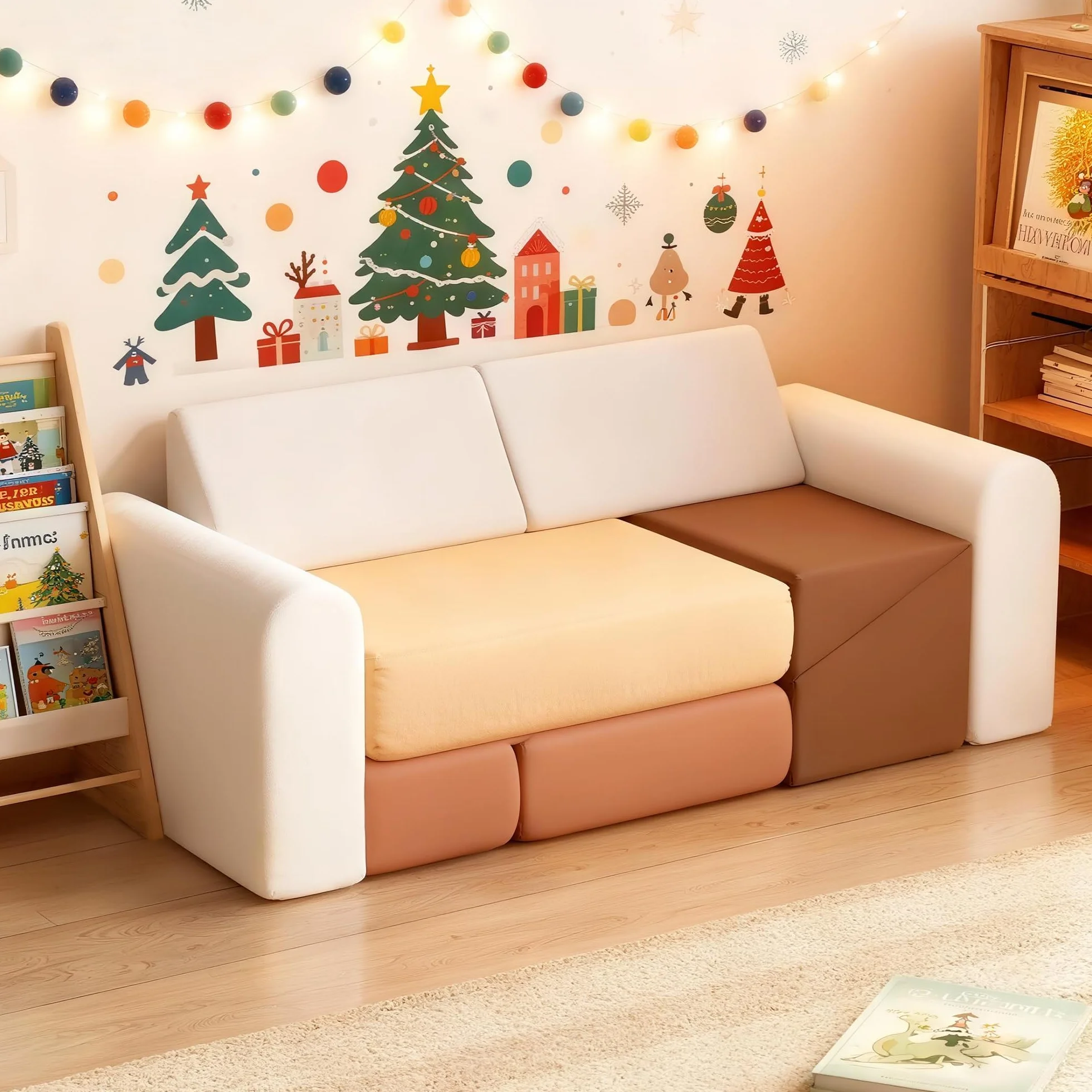 BanaSuper piankowe klocki budowlane dla dzieci, duże klocki, certyfikowane EN71 piankowe bloki do wspinaczki, zabawki dla dzieci Montessori, sofa do zabawy, zmywalna osłona do zabawy w pomieszczeniach