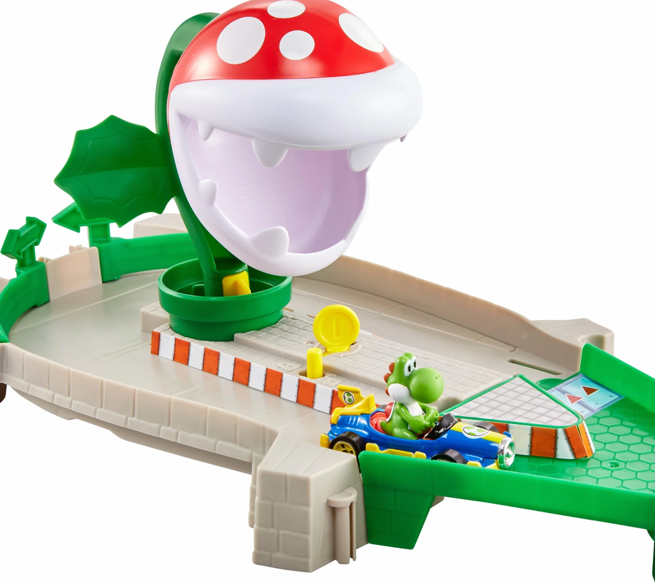 Hot Wheels Gfy47 Mario Kart Piranha Plant Slide Trackset, W Tym Samochodzik 1, Tor Wyścigowy Samochodzików od 5 Lat, Wielokolorowy