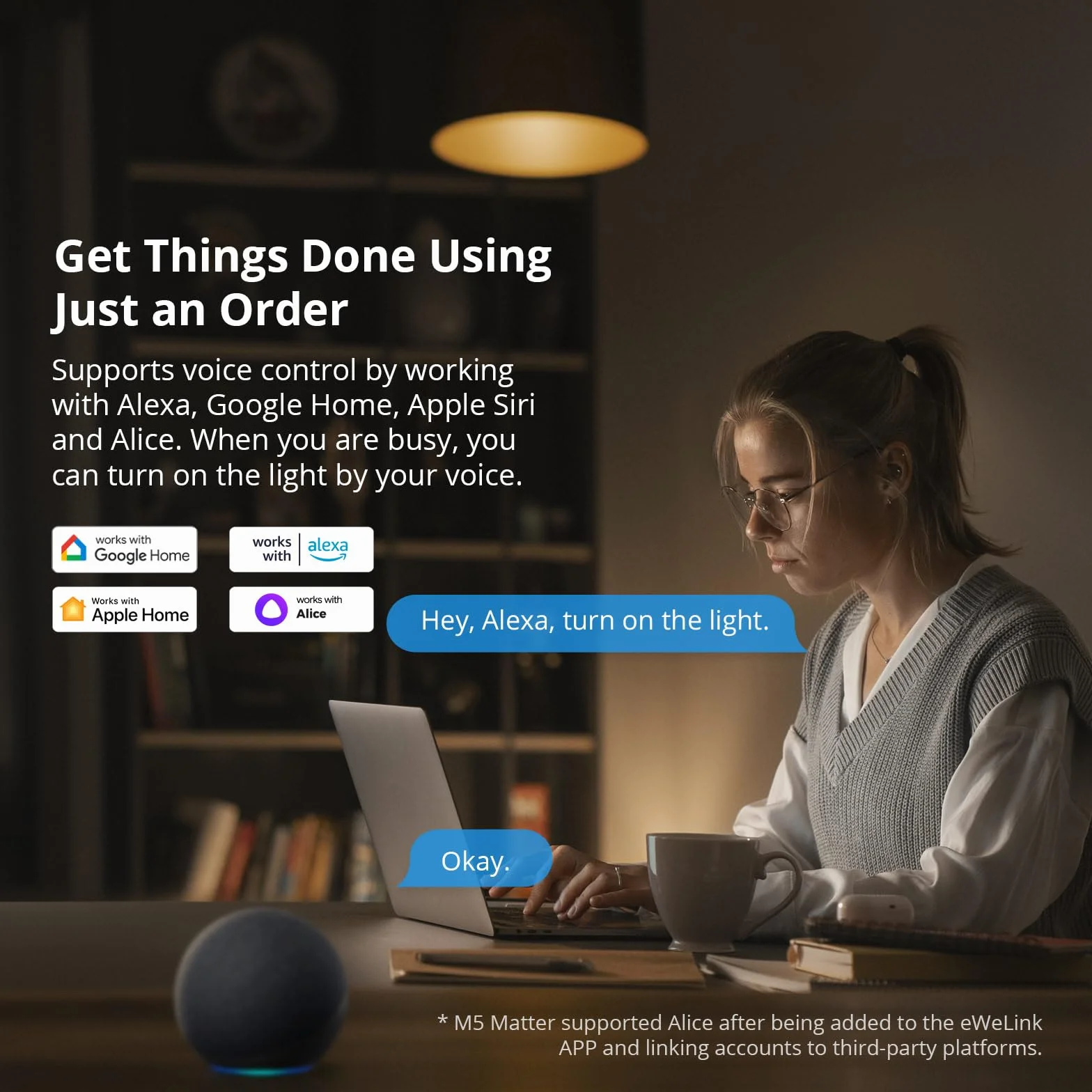 SONOFF Inteligentny przełącznik ścienny WiFi, M5 Matter 1 Gang Type 86 z synchronizacją, sterowaniem głosowym, kompatybilny z Matter i Alexa oraz Google Home (wymagany przewód neutralny)
