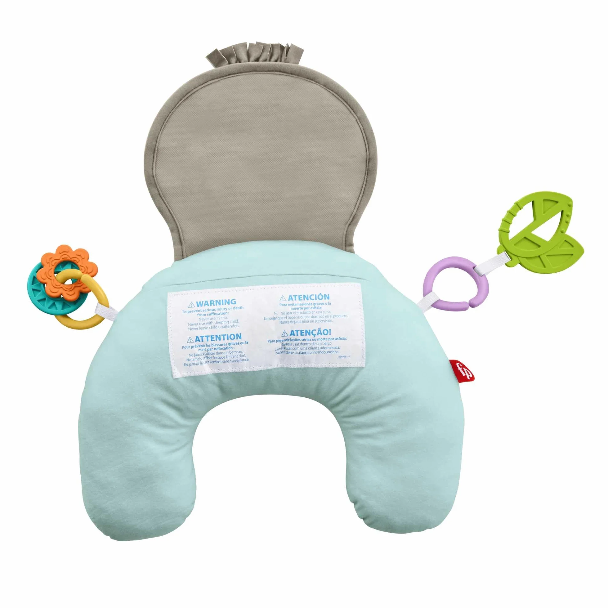 Fisher-Price Poduszka z wibracjami Muzyczny leniwiec z podparciem podczas zabawy na brzuszku + zabawki aktywizujące, GRR01