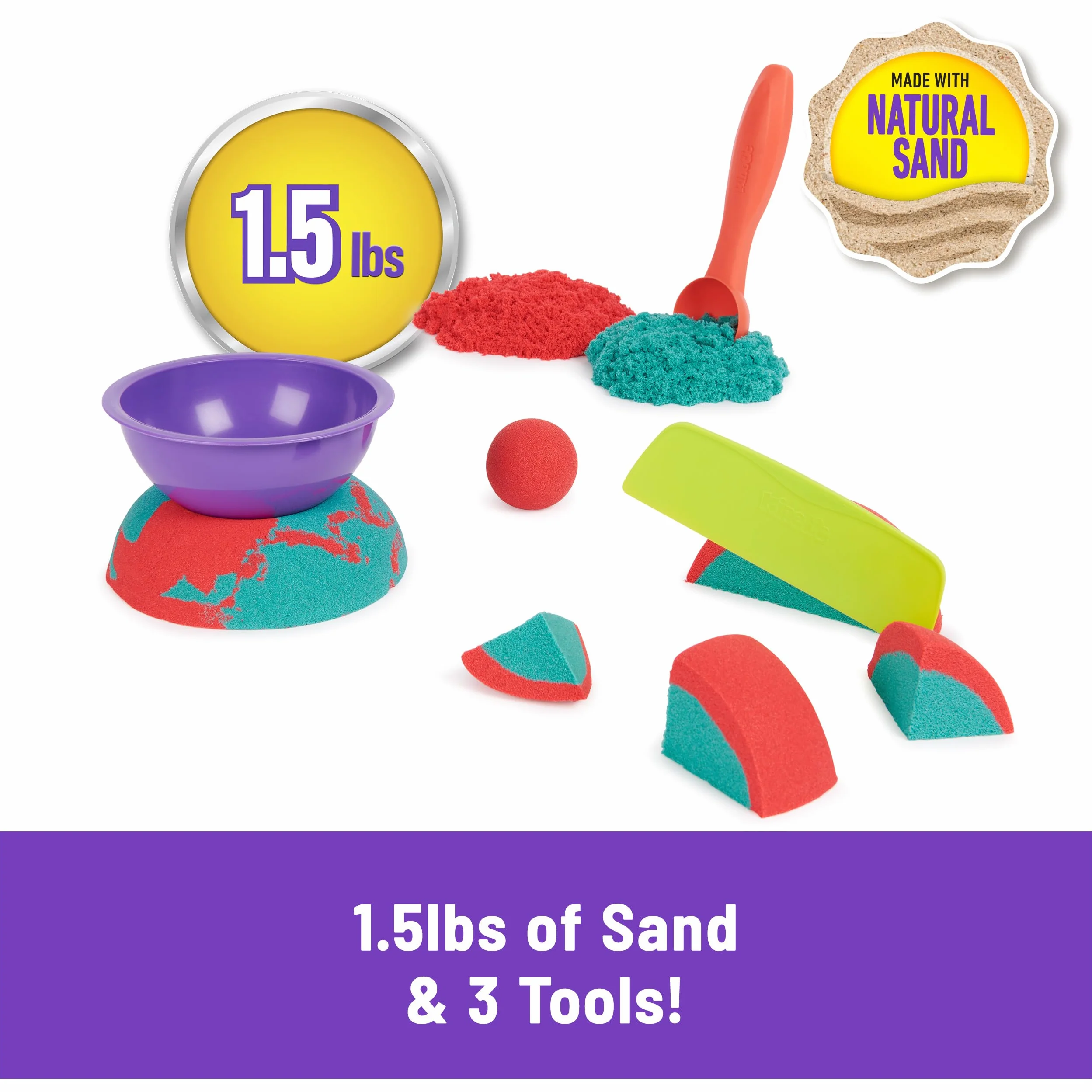 Kinetic Sand - Dwukolorowy piasek kinetyczny z akcesoriami