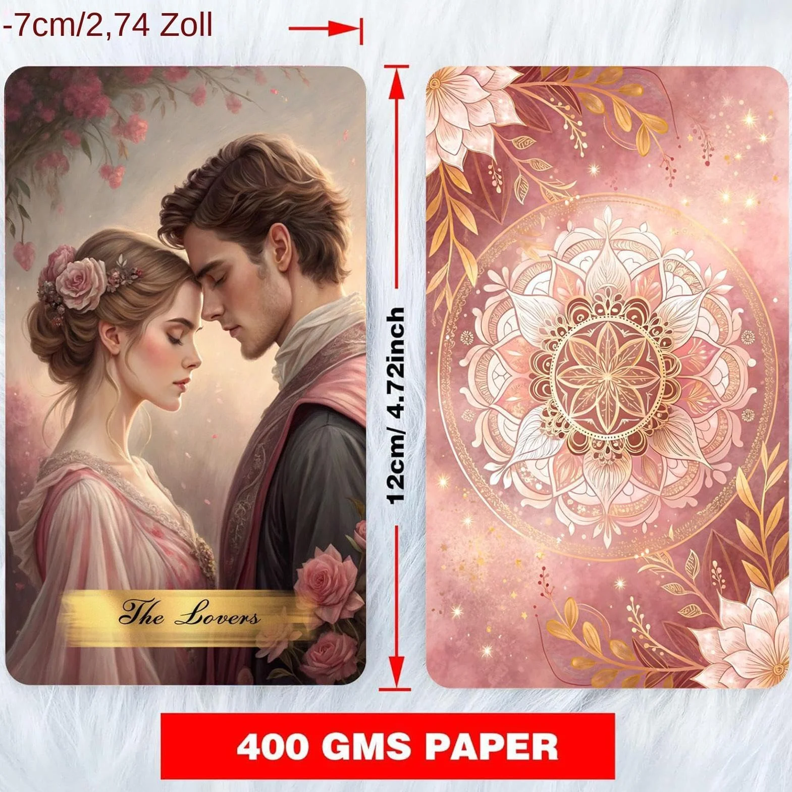 Oracle Card Deck, zestaw do czytania tarota, karty z przewodnikiem Fortune, 78 sztuk, klasyczne, różowe, przenośne karty Oracle do medytacji, na imprezę, do domu, na podróż, urodziny, randkę, duchowe