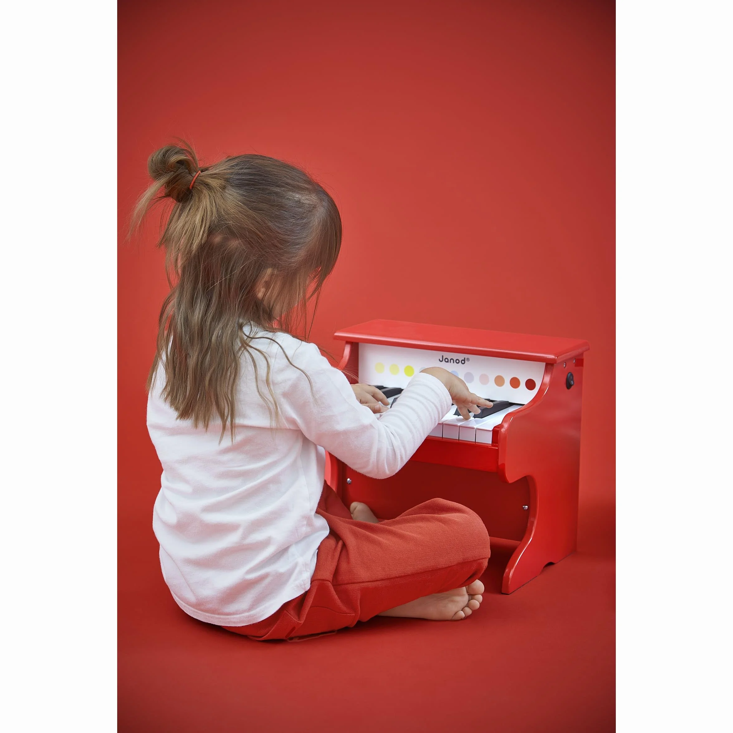 Janod - My First Confetti Wooden Electronic Piano - Pretend Play and Musical Awakening Toy - from 3 Years Old, J07618