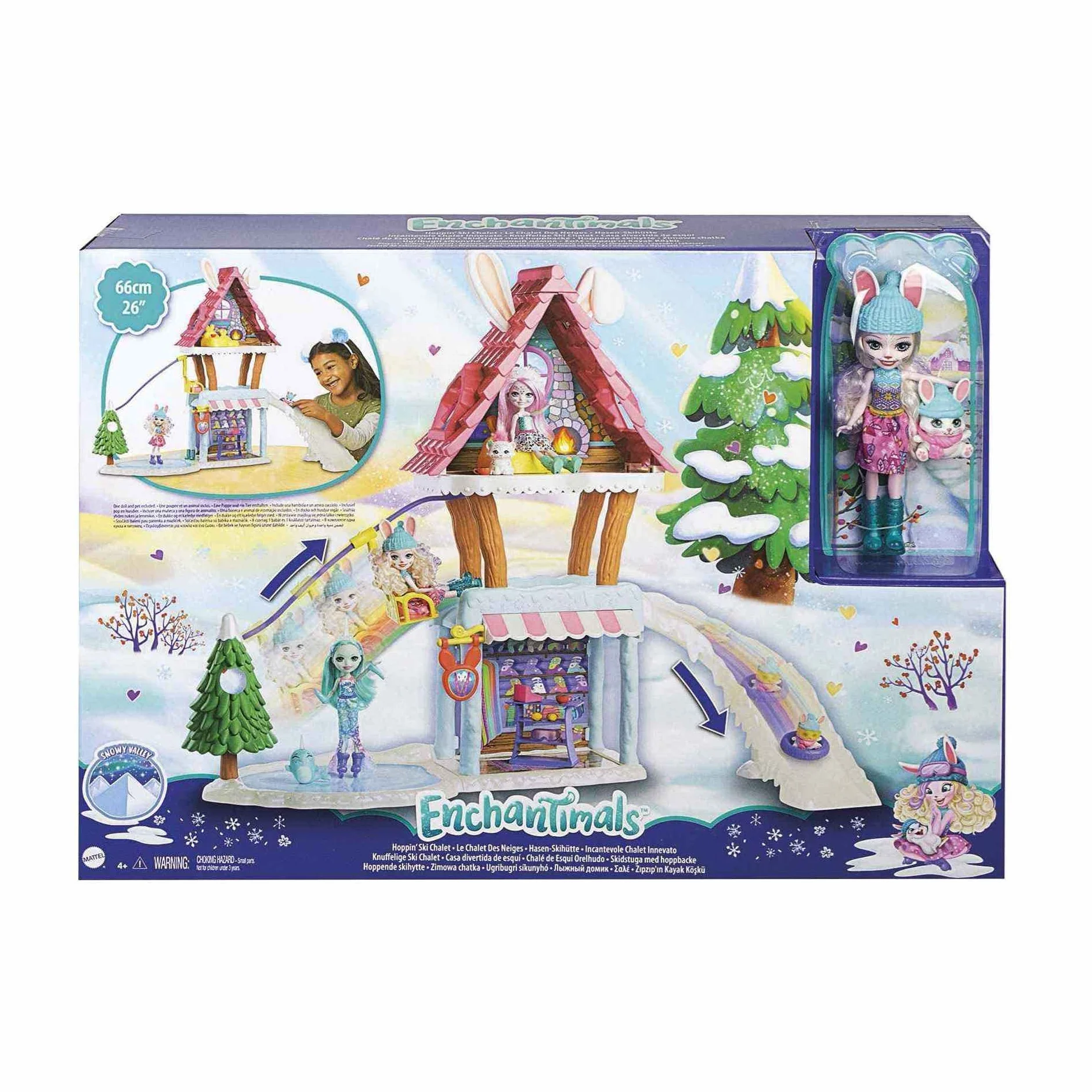 Mattel Enchantimals czapka narciarska w kształcie zająca