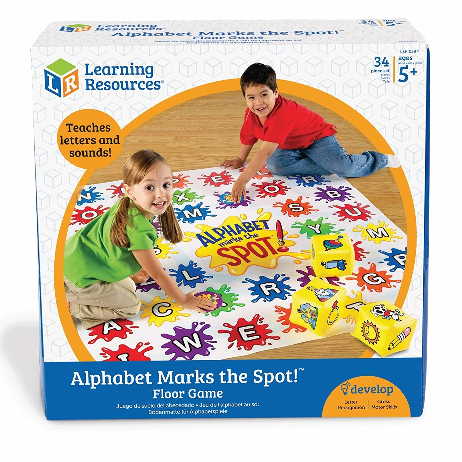 Learning Resources Alphabet Marks the Spot Gra Podłogowa 34 Części Zestaw Aktywności