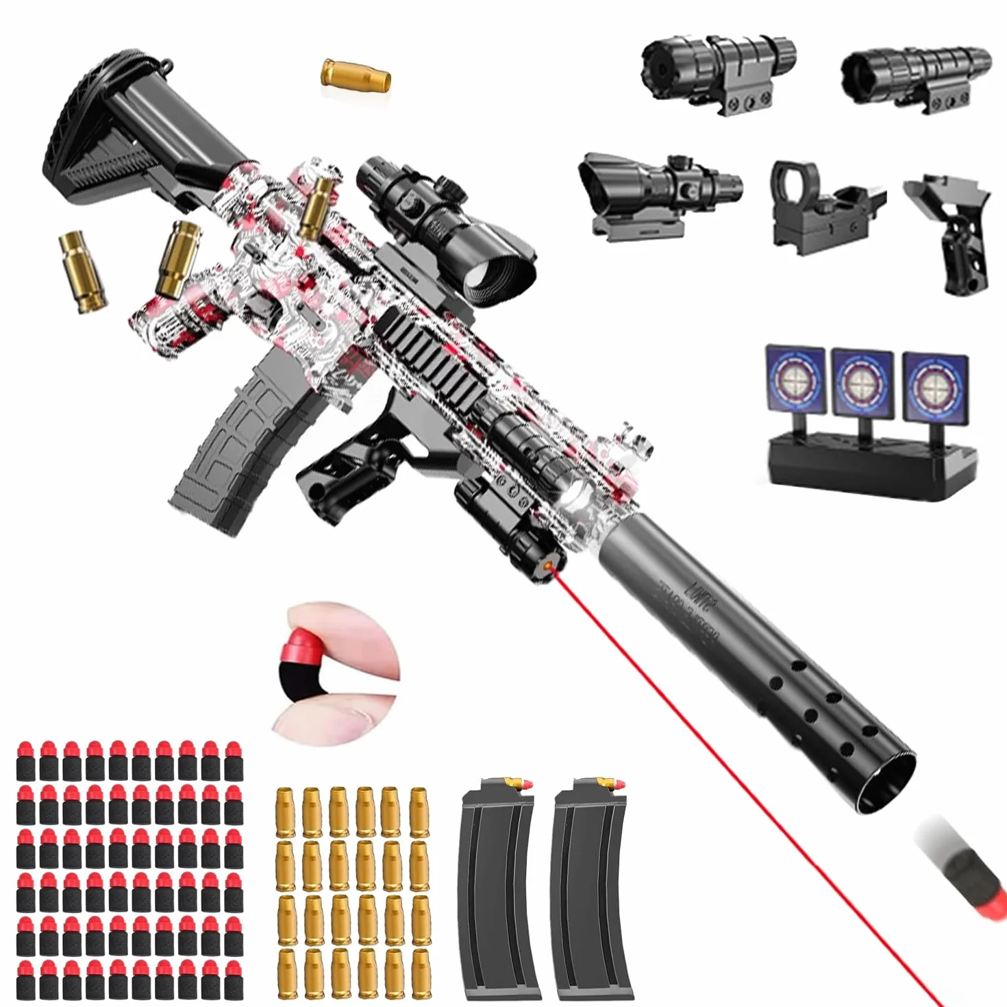 Zabawkowy pistolet dla dorosłych, piankowy, miękki pistolet Bullet Gun M416, pistolet piankowy, ręczne ładowanie, miękki pistolet na prezent dla dorosłych