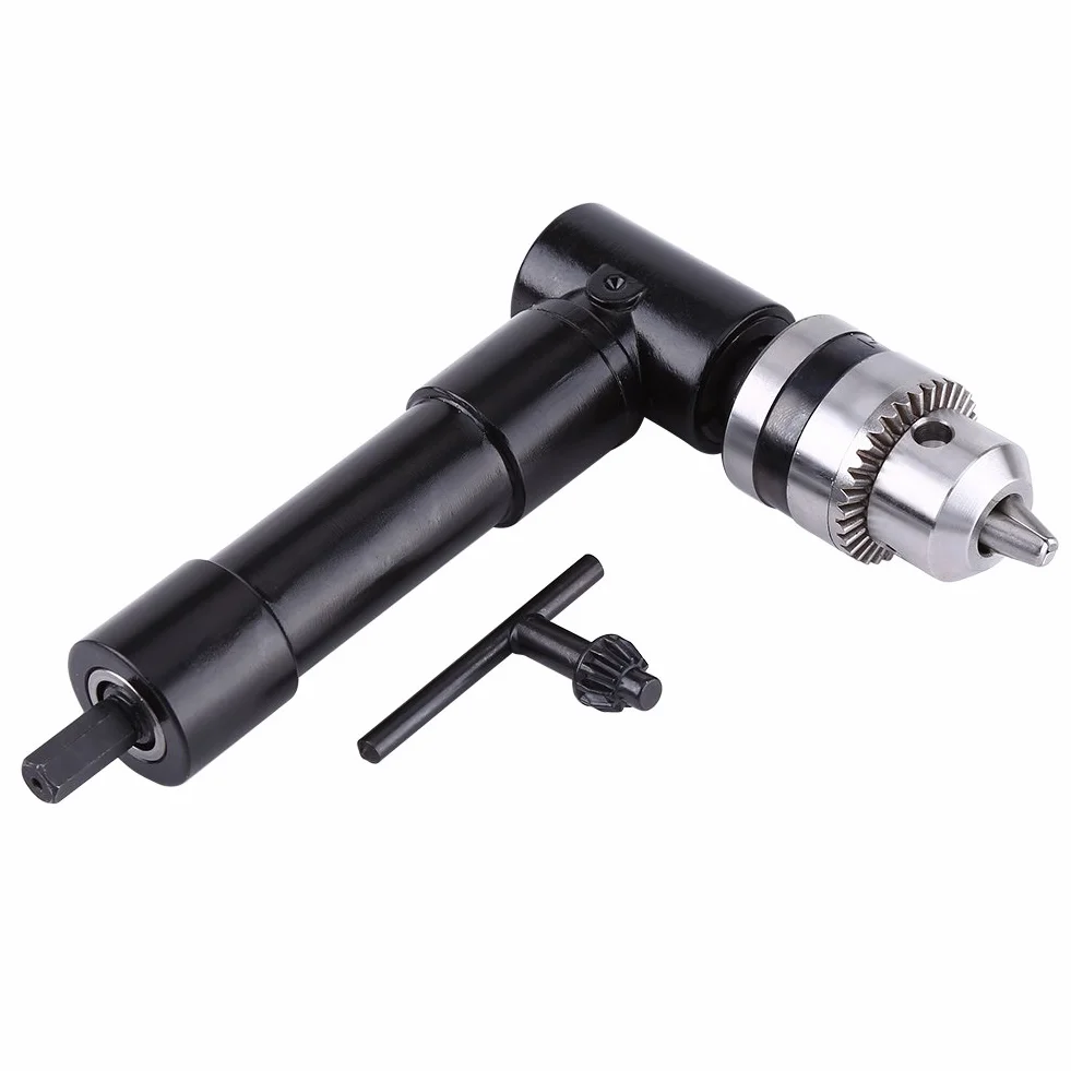 Adapter uchwytu wiertarskiego z prawym kątem, Jectse 90 stopni kąt 8 mm, trzpień sześciokątny, Power Elektryczna głowica do wiertarki kątowej z szybkomocującym uchwytem wiertarskim
