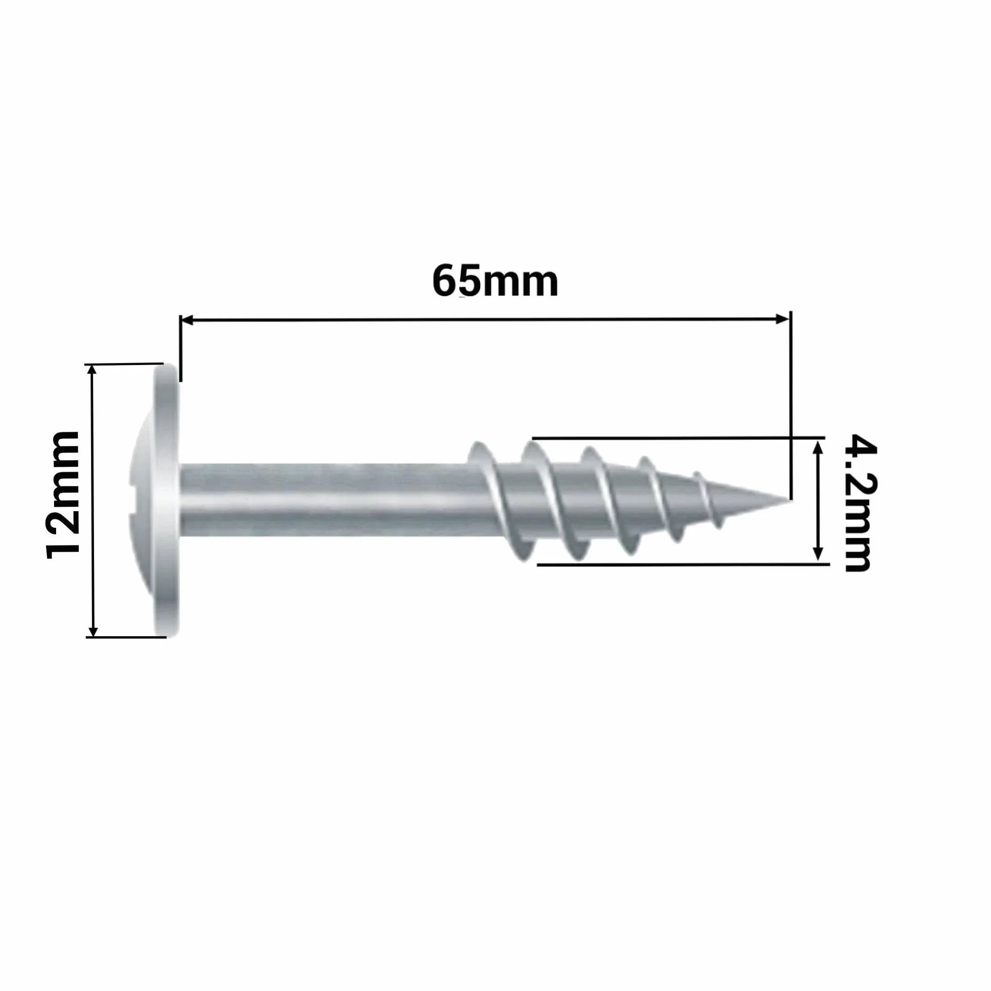 SKIR'CO (40 szt.) Malowane wkręty samogwintujące do drewna 4,2 x 65 mm, wkręt metalowy, łeb kratownicowy o zmodyfikowanym PH (czekoladowy brąz RAL 8017)