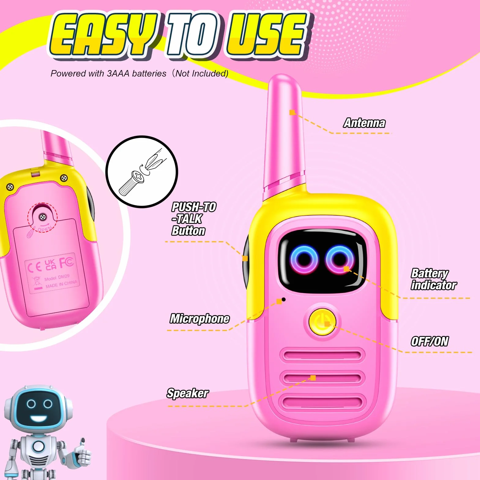 walkie talkie (A-Różowy Żółty)