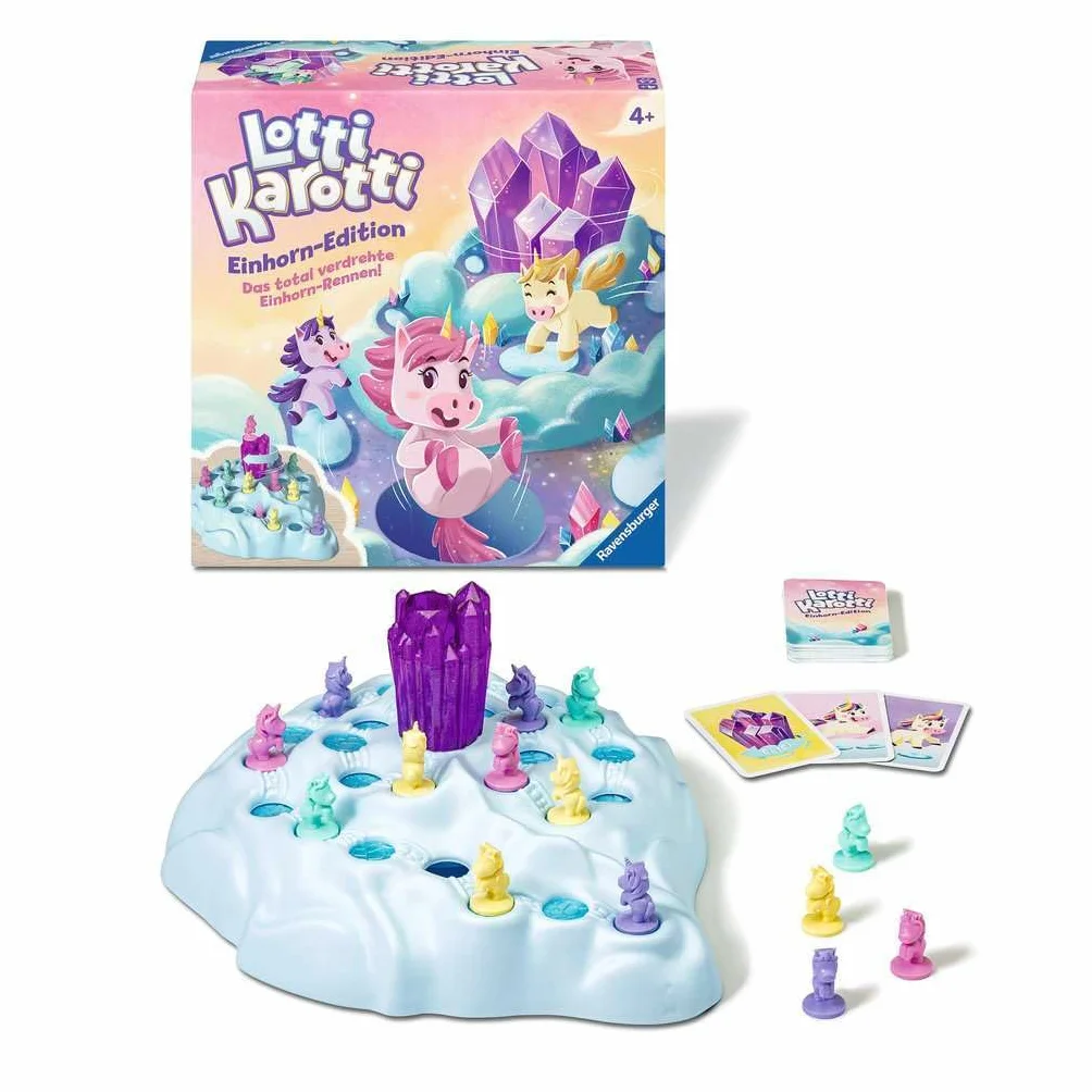 Lotti Karotti - Einhorn Edition - Kinderspiel ab 4 Jahre: Das total verdrehte Einhorn-Rennen!