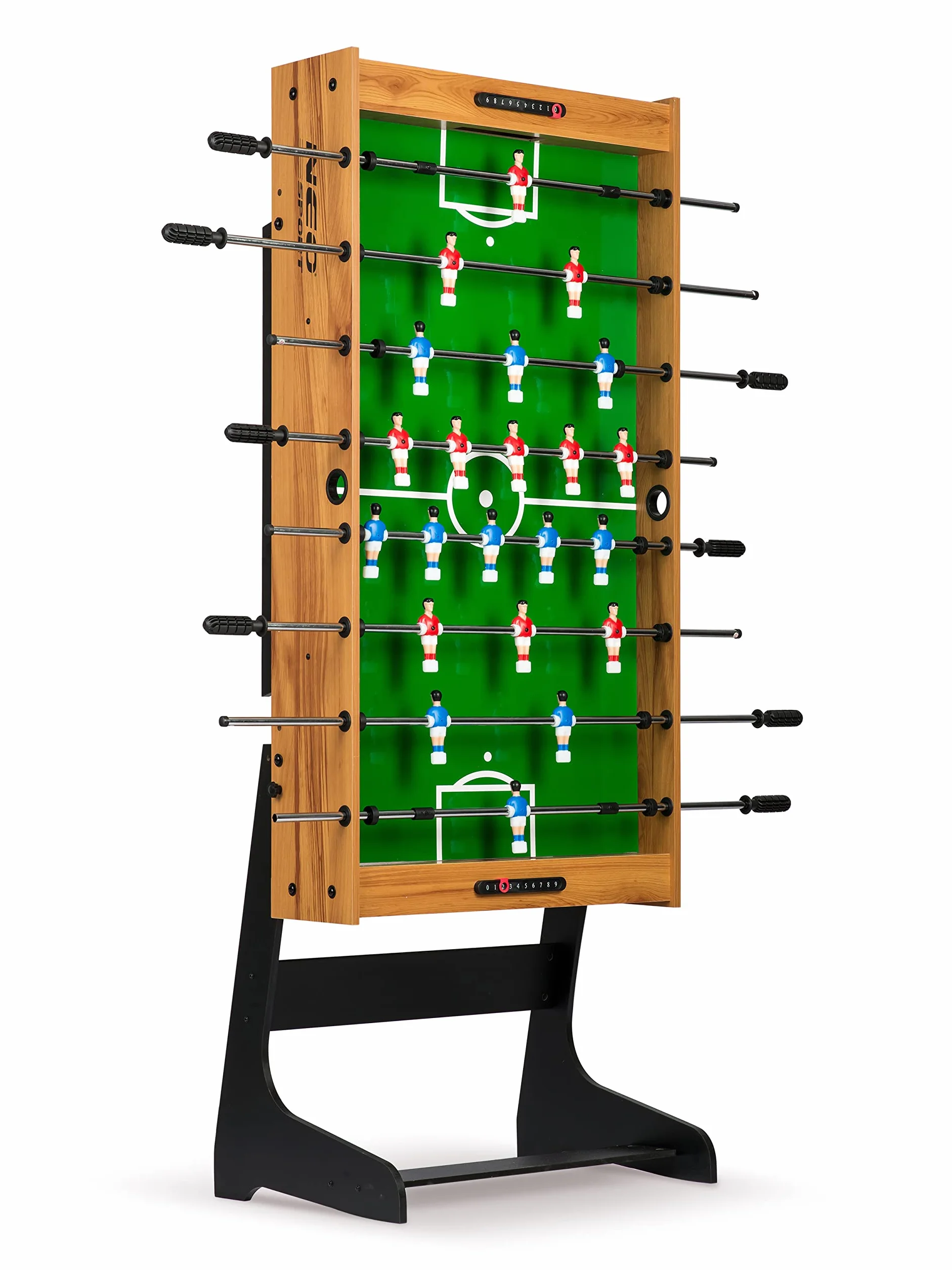 Piłkarzyki, duży stół do piłkarzyków, składany, brązowy, 120 x 60 x 80 cm, Neo-Sport