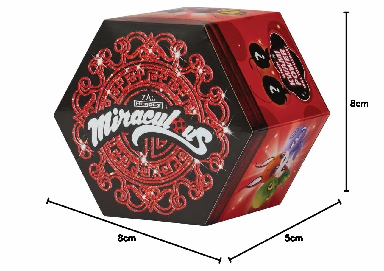 Miraculous Bandai Kwami pudełko niespodzianka – Kwami minifigurka do kolekcjonowania w pudełku Miracle Box – losowo wybrany model – P50500