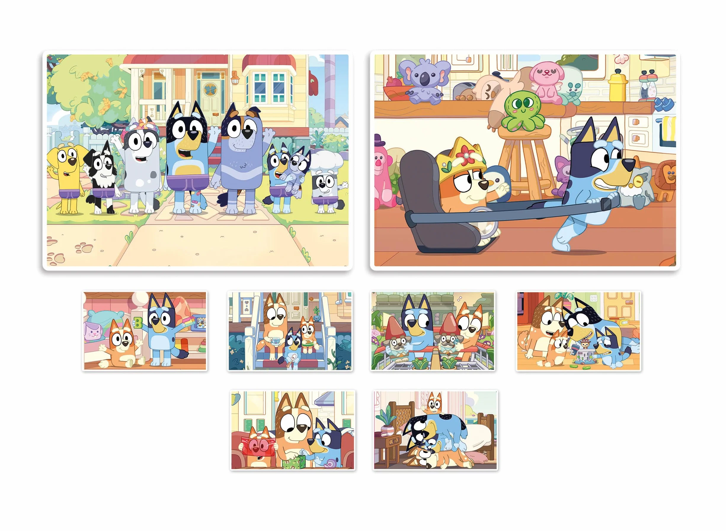Clementoni Edukit 4 w 1 Bluey zestaw gier planszowych memo puzzle dla dzieci 3 lata