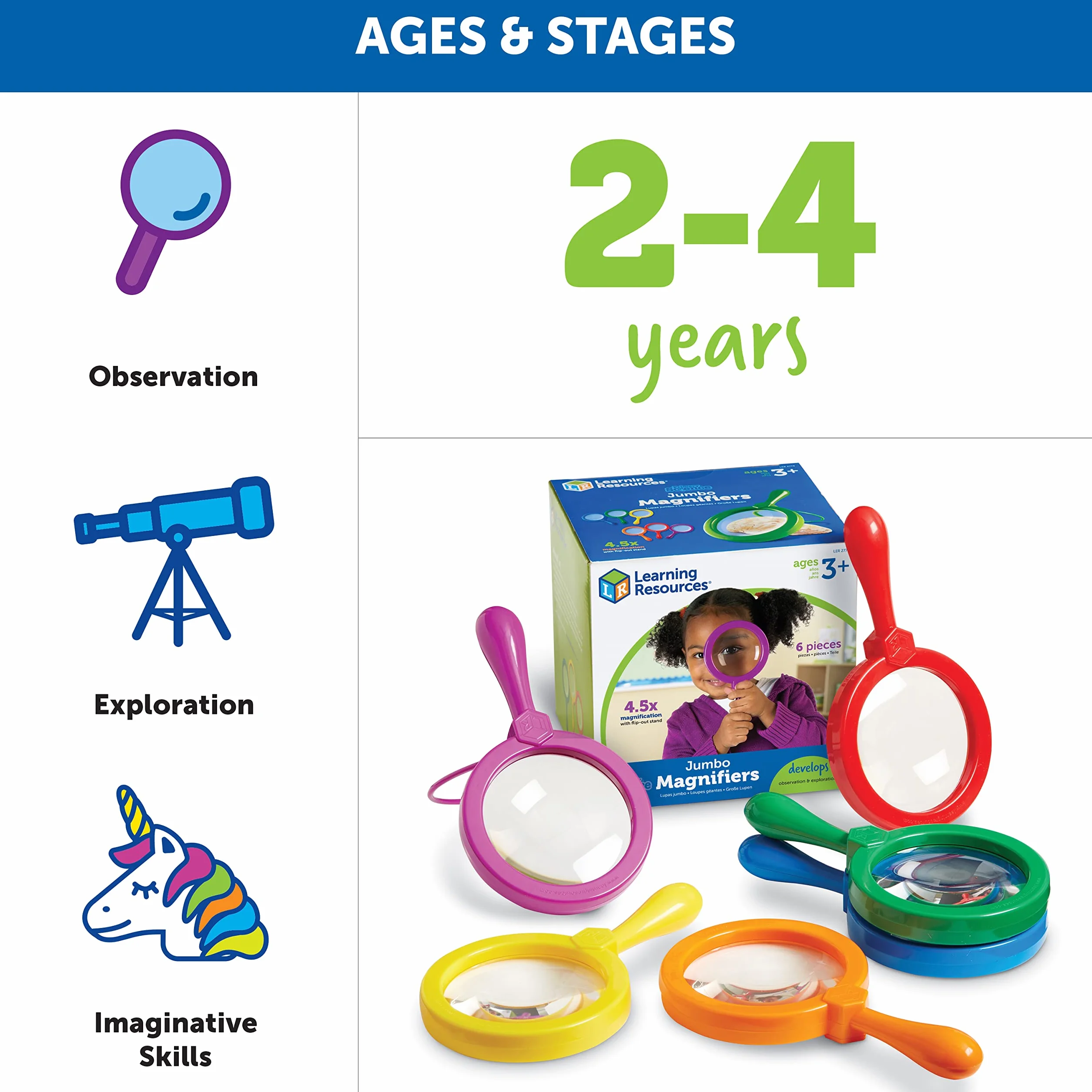 Learning Resources Jumbo Lupy 6-Kawałek Zestaw