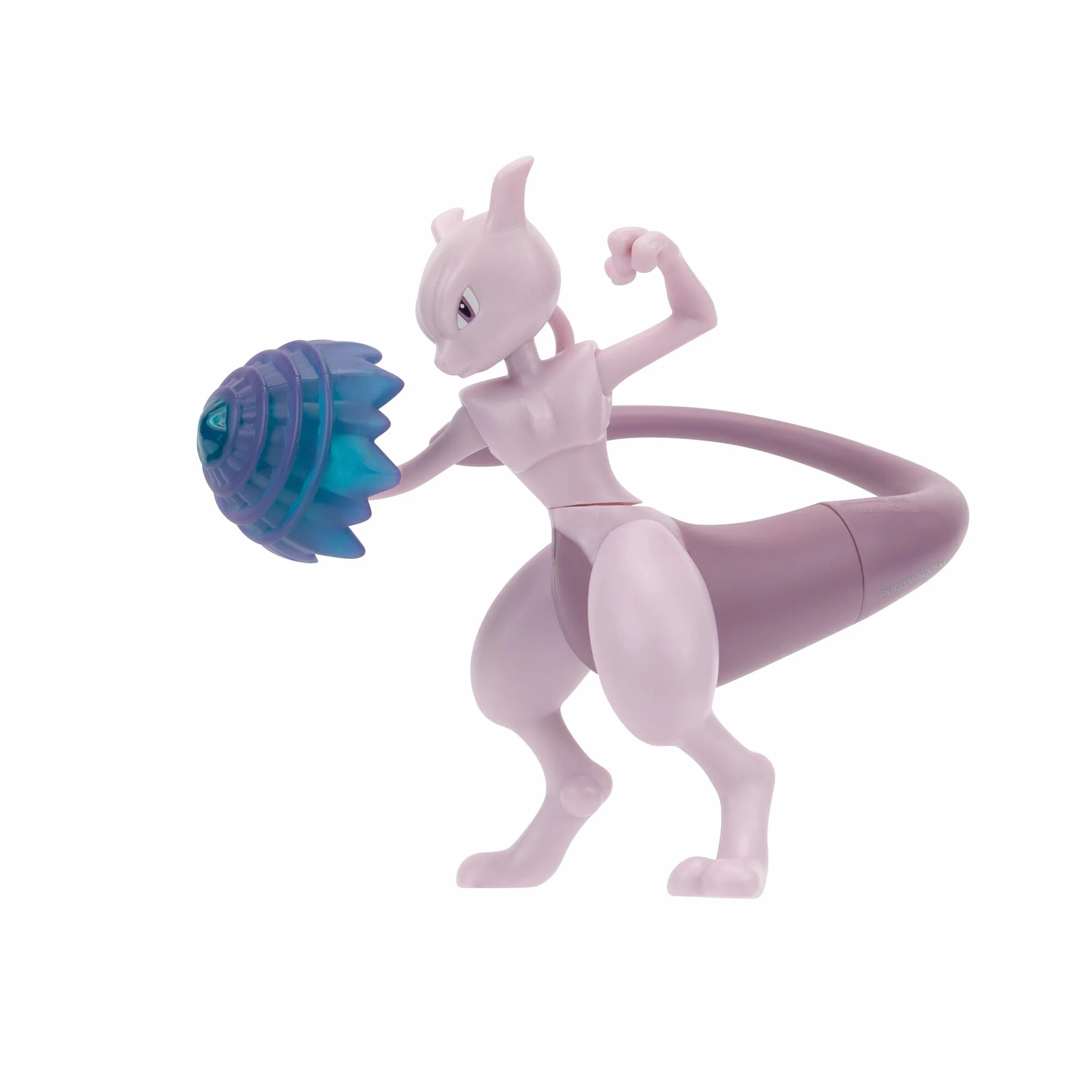 Pokémon PKW3370 - Battle Feature Figure - Mewtu, oficjalne ruchome figurki, 11,5 cm