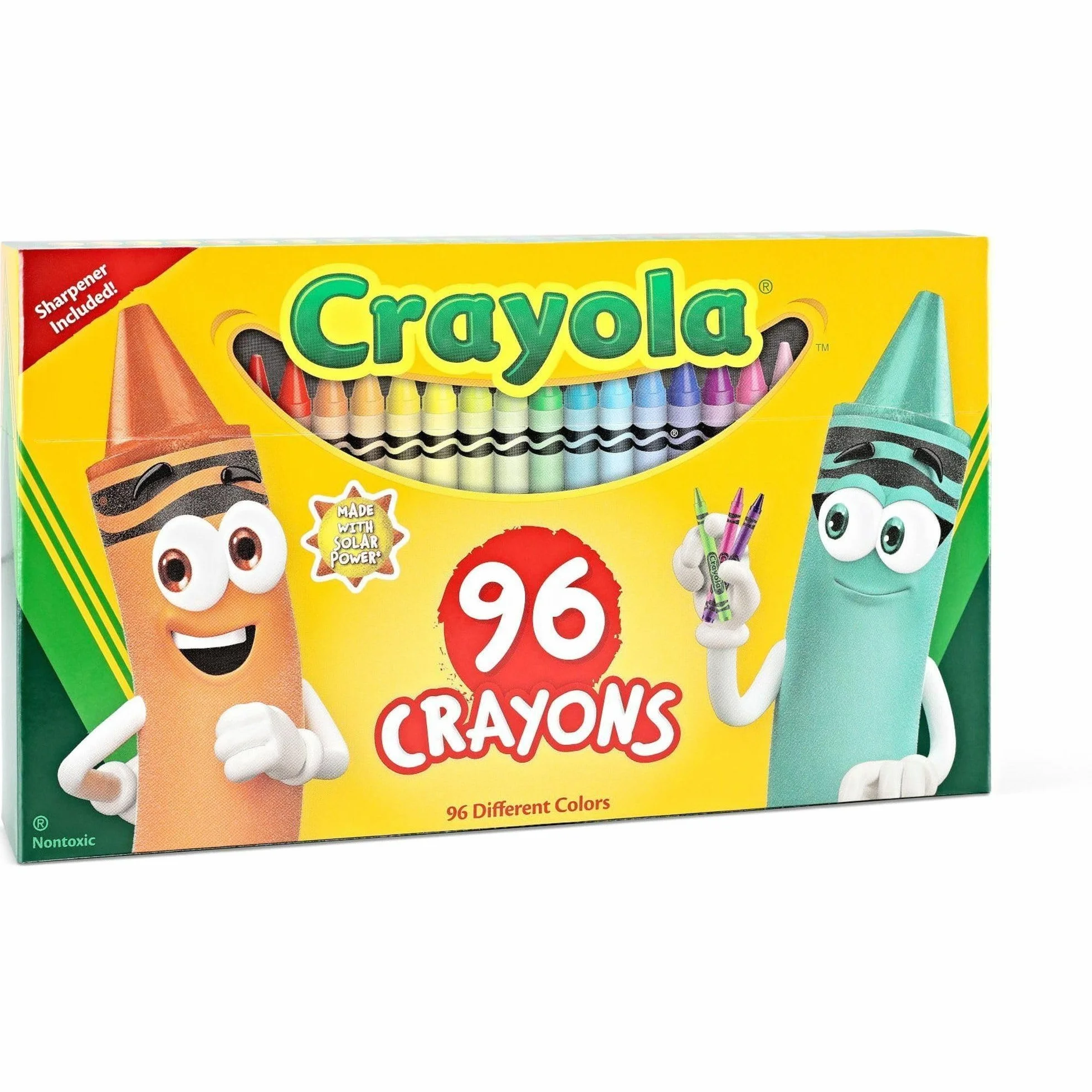 CRAYOLA 96CT CRAYONS HINGED TOP BOX