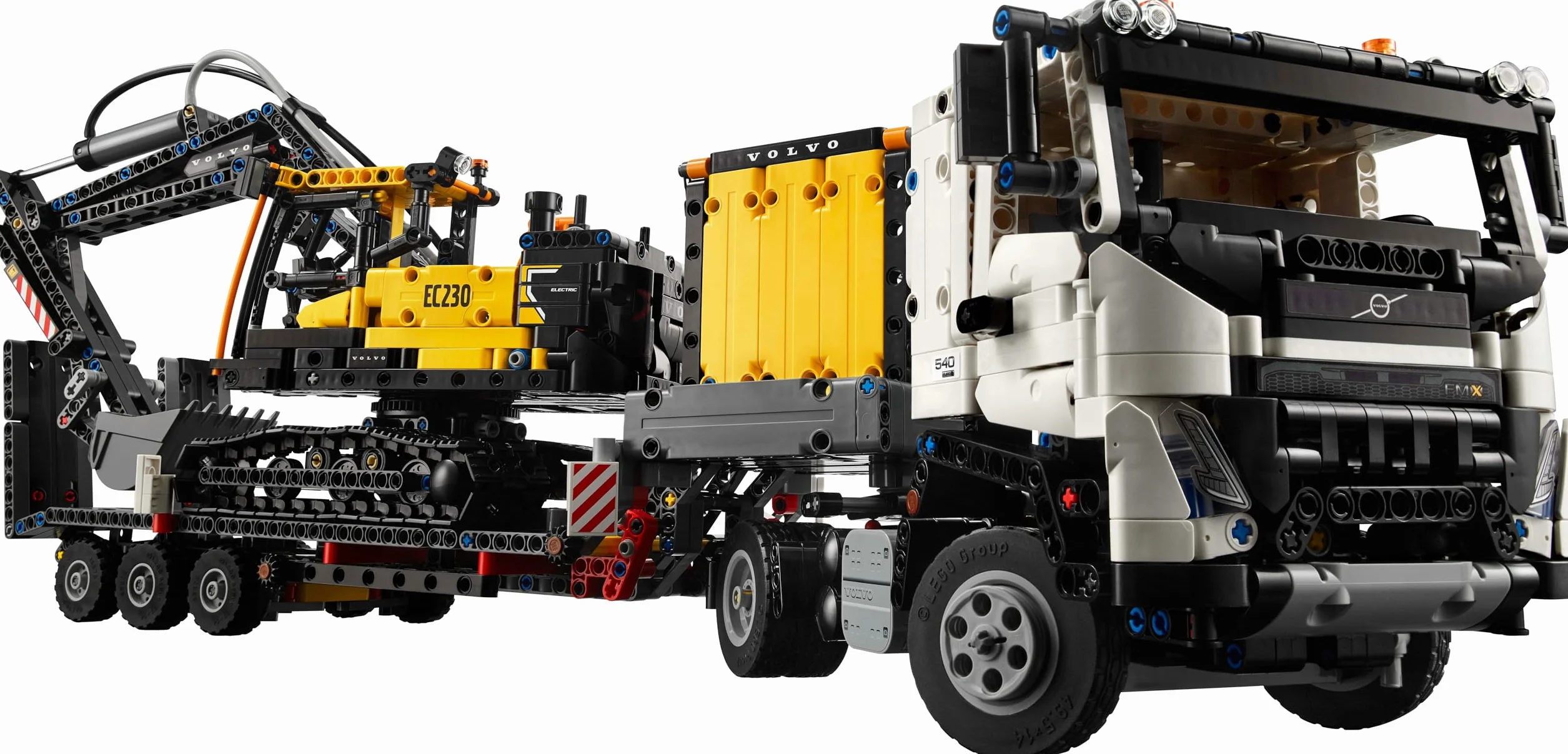 LEGO Technic Ciężarówka Volvo FMX i koparka EC230 Electric, Zabawka dla Dziecka do Zbudowania, Maszyny Budowalne dla Fana Inżynierii, Pomysł na Prezent dla 10-latka, dla Chłopca i Dziewczynki, 42175